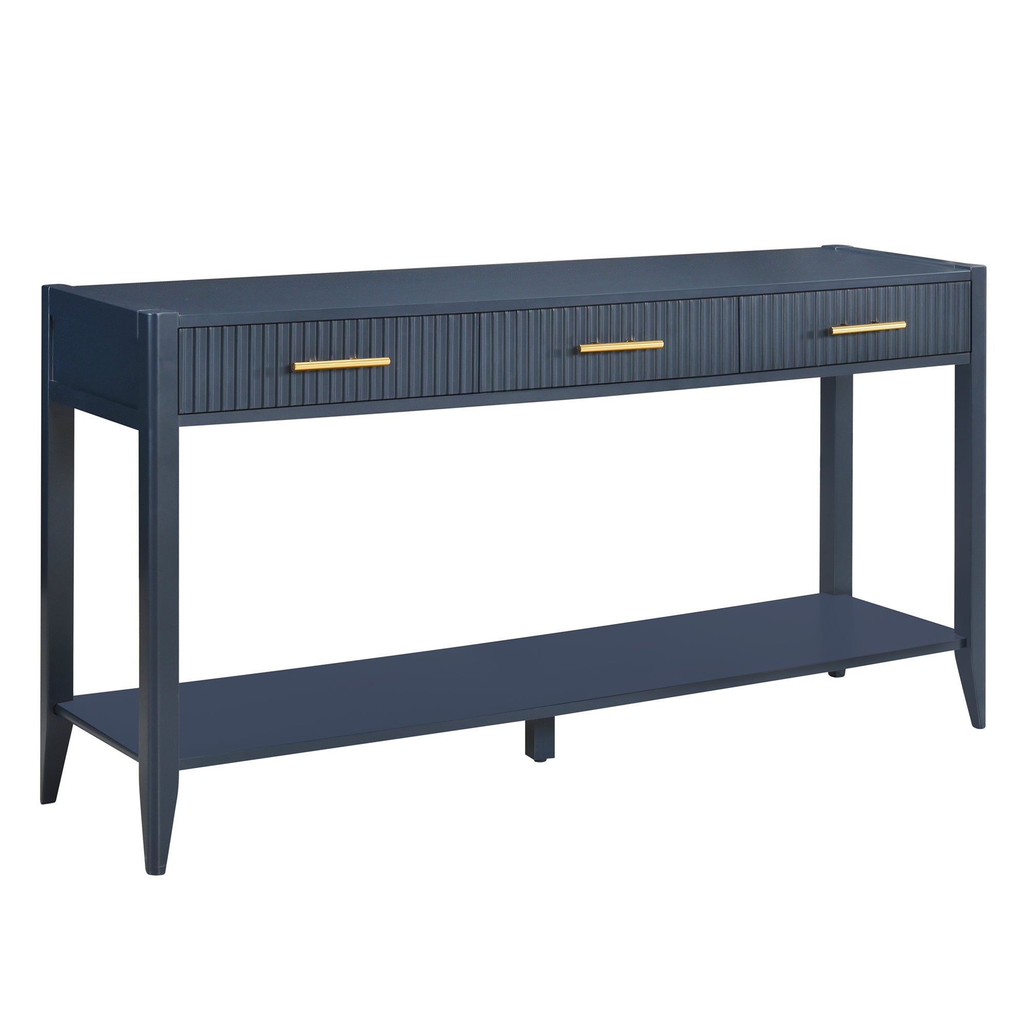 Fluted Drawer Contemporary Entryway Console Table