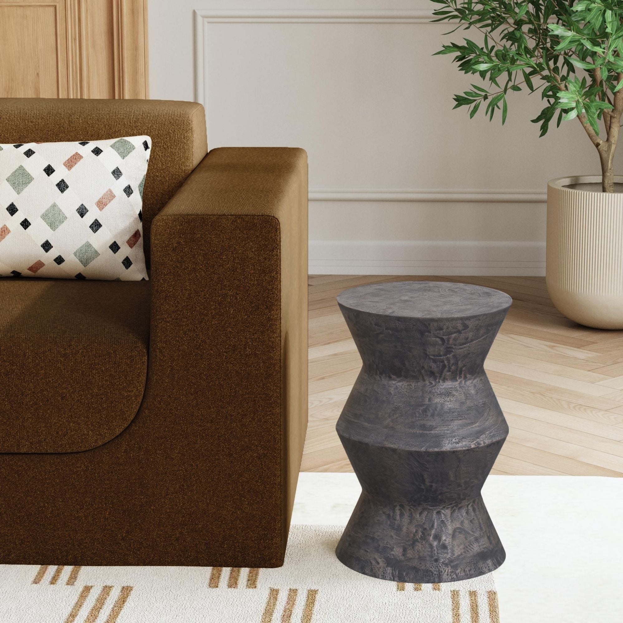 Ziggy Side Table, 18H, Grey Wash