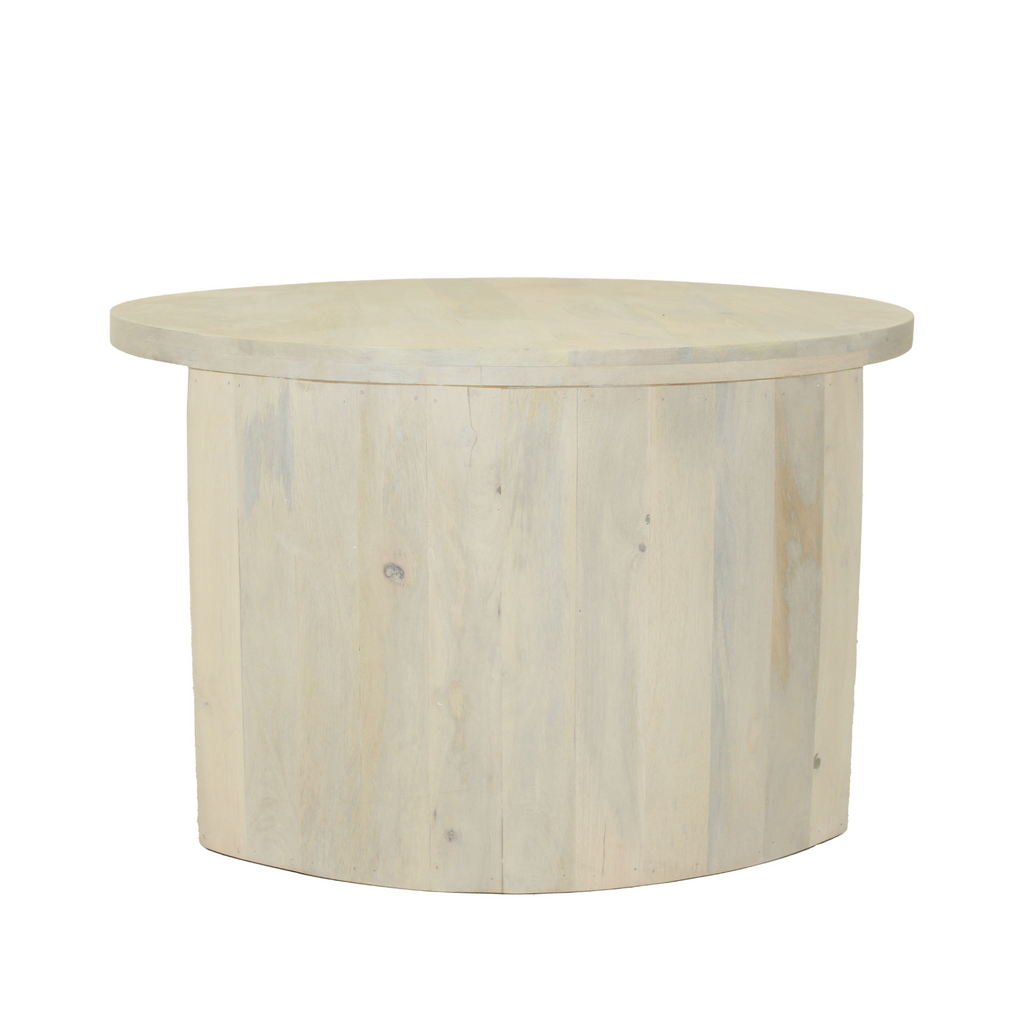 Cyrus Round Storage Coffee Table and Nesting Stool