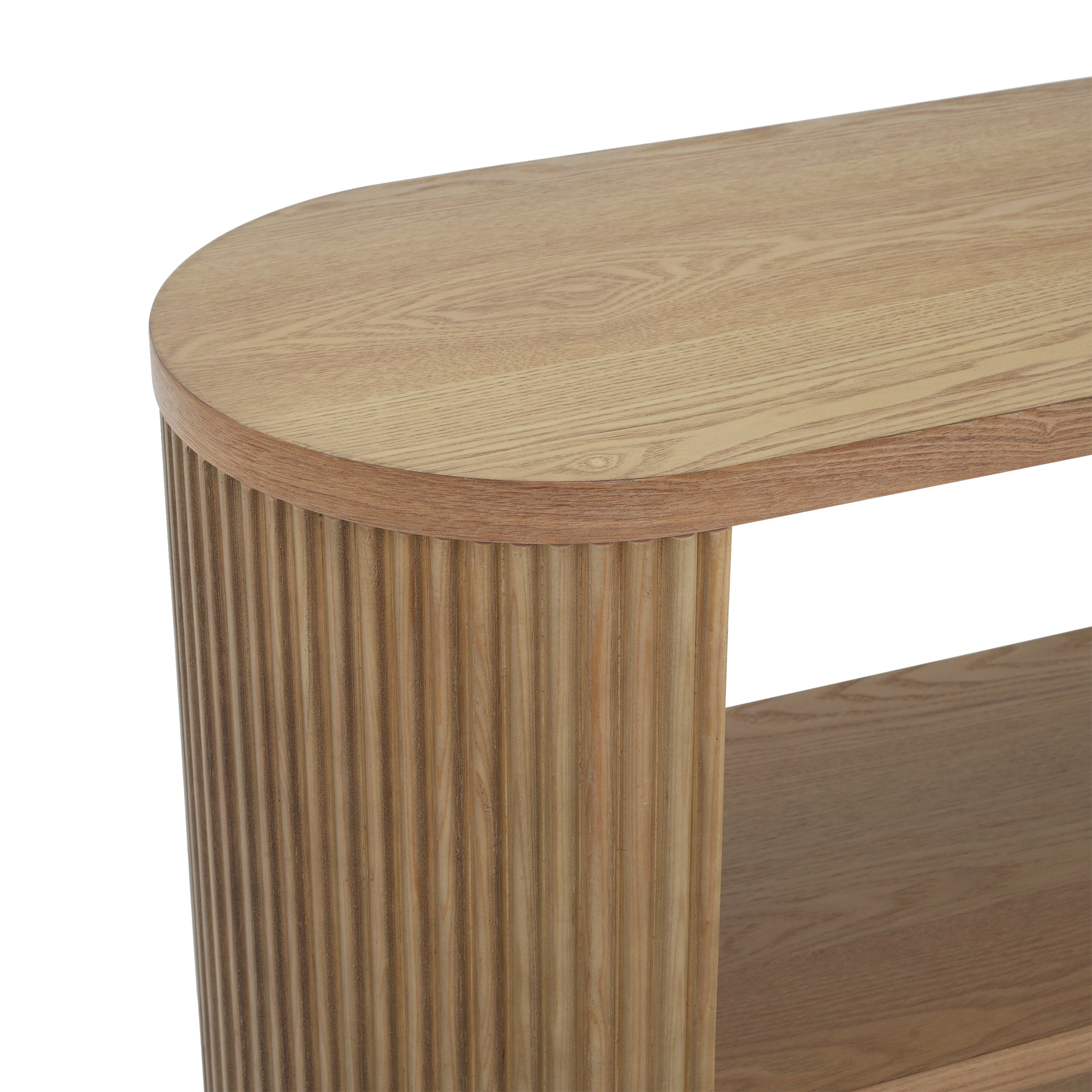 Modern Entryway Console Table with Open Shelf