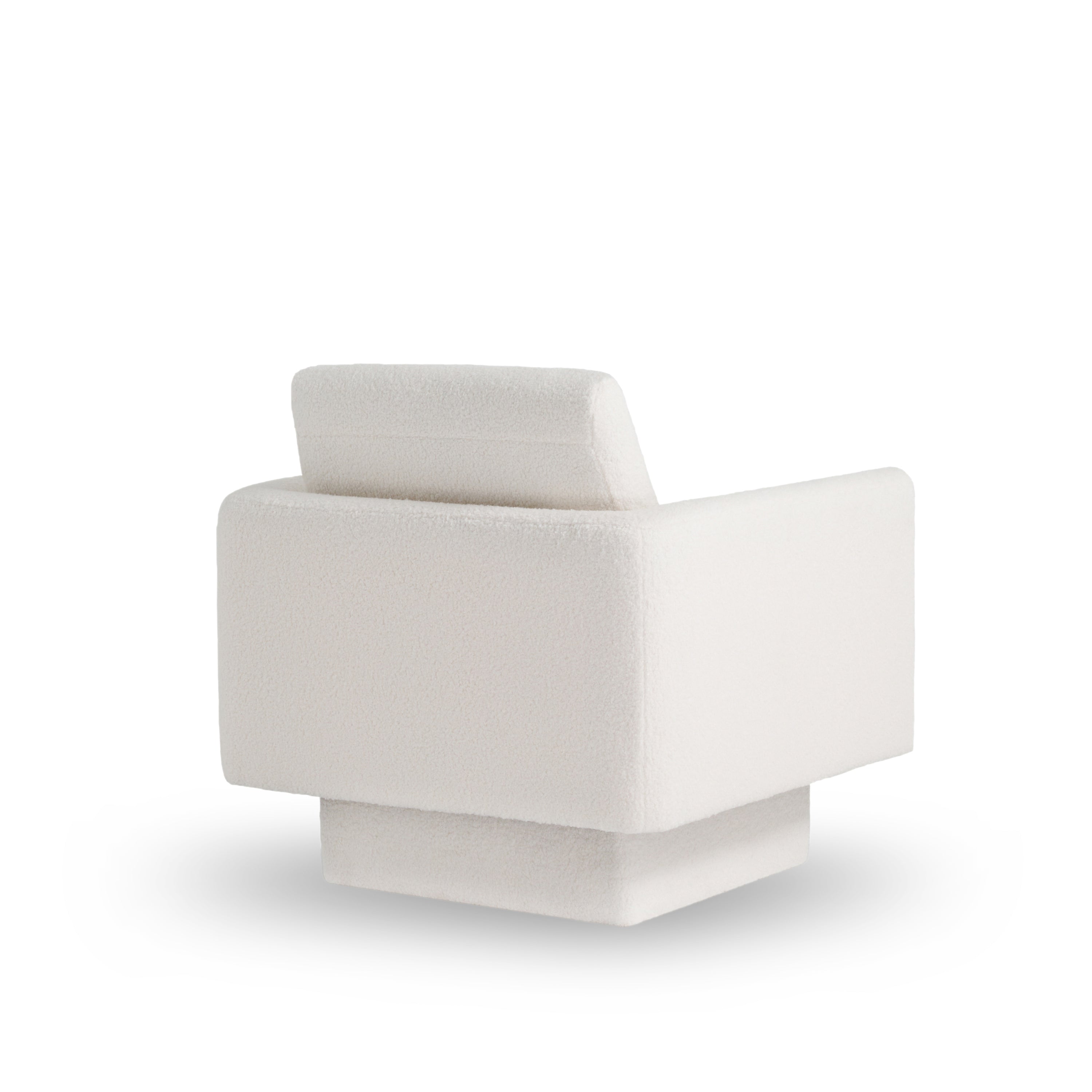 Hartswell Teddy Sherpa Modern Swivel Accent Chair