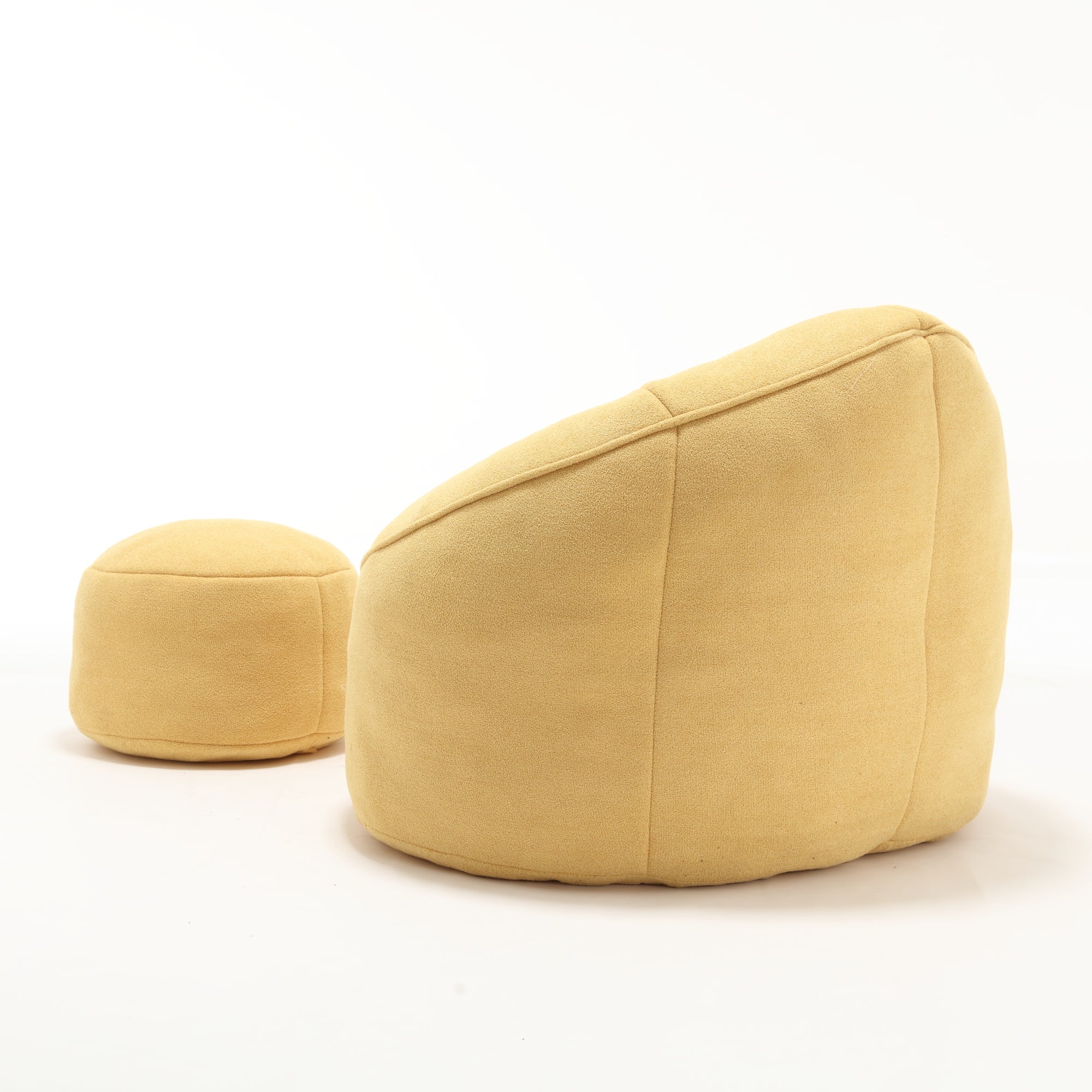 Bean Bag Sofa Chair with High-Pressure Foam and Footrest
