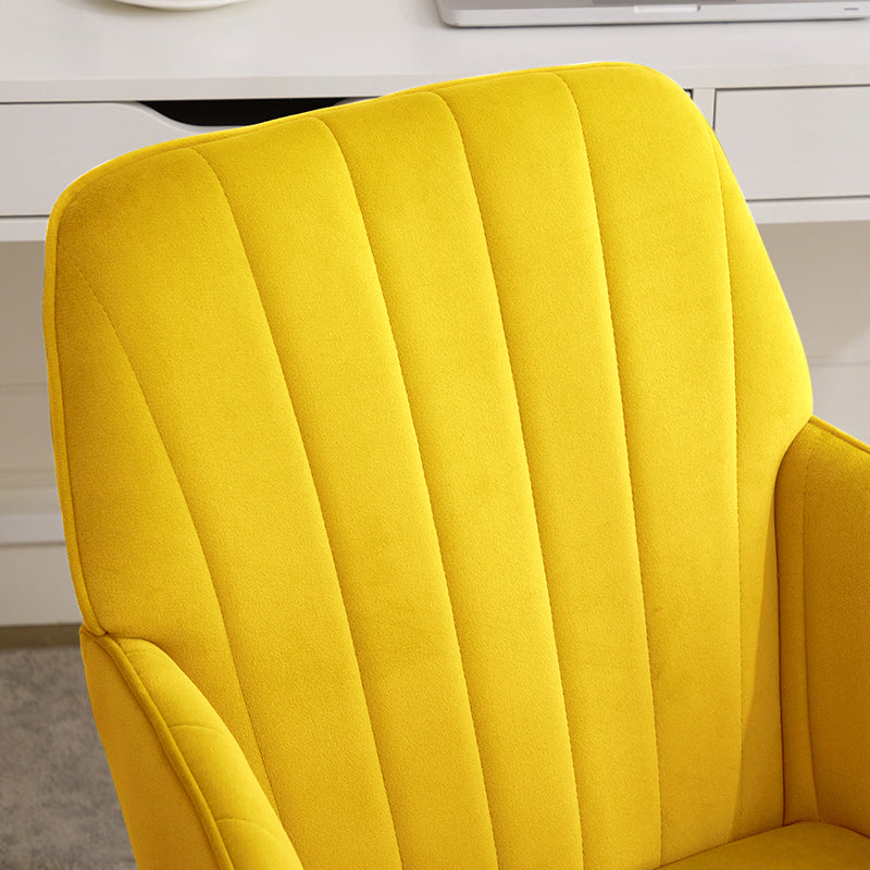 Adjustable Ergonomic Swivel Chair with Golden Base