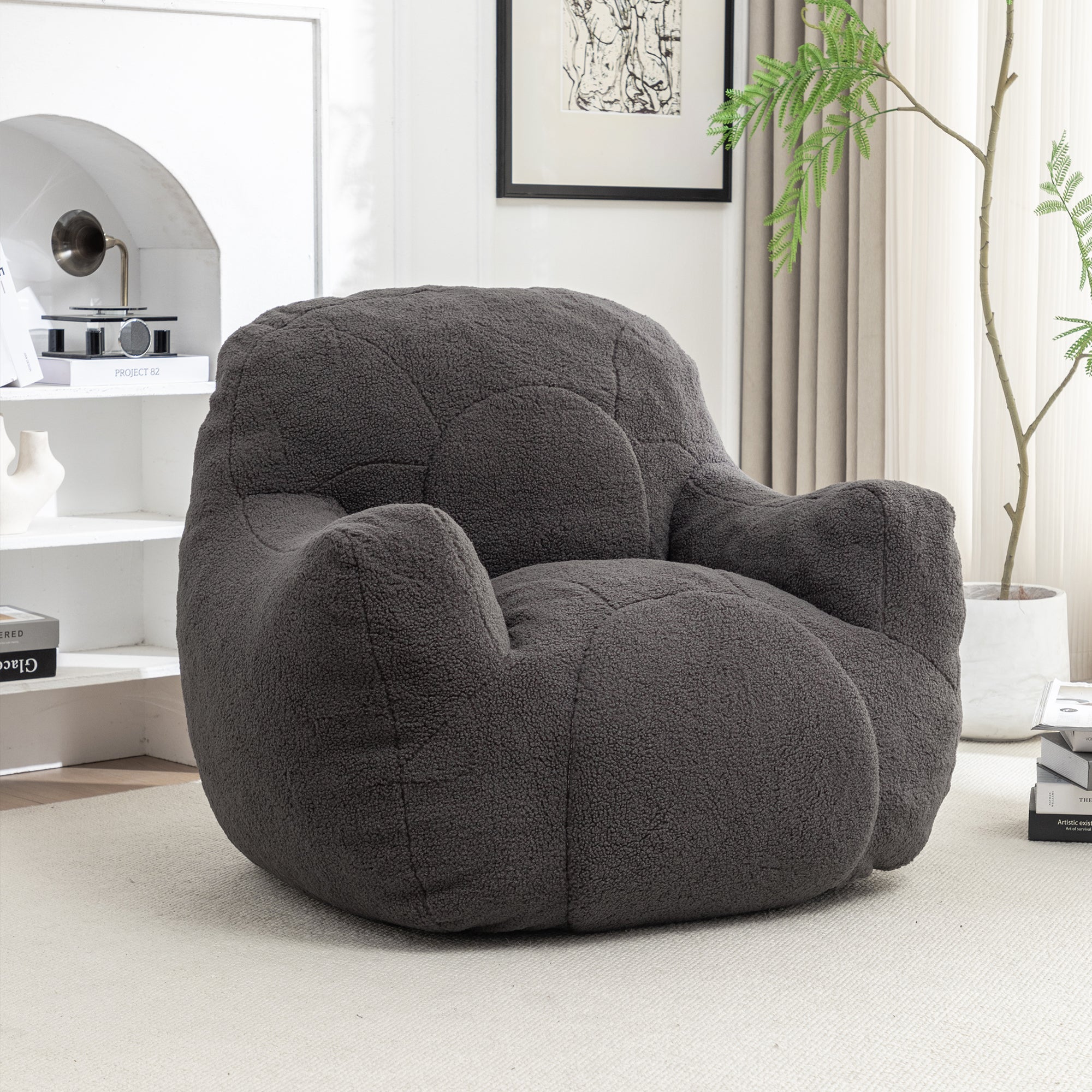 Tufted Memory Foam Bean Bag Chair