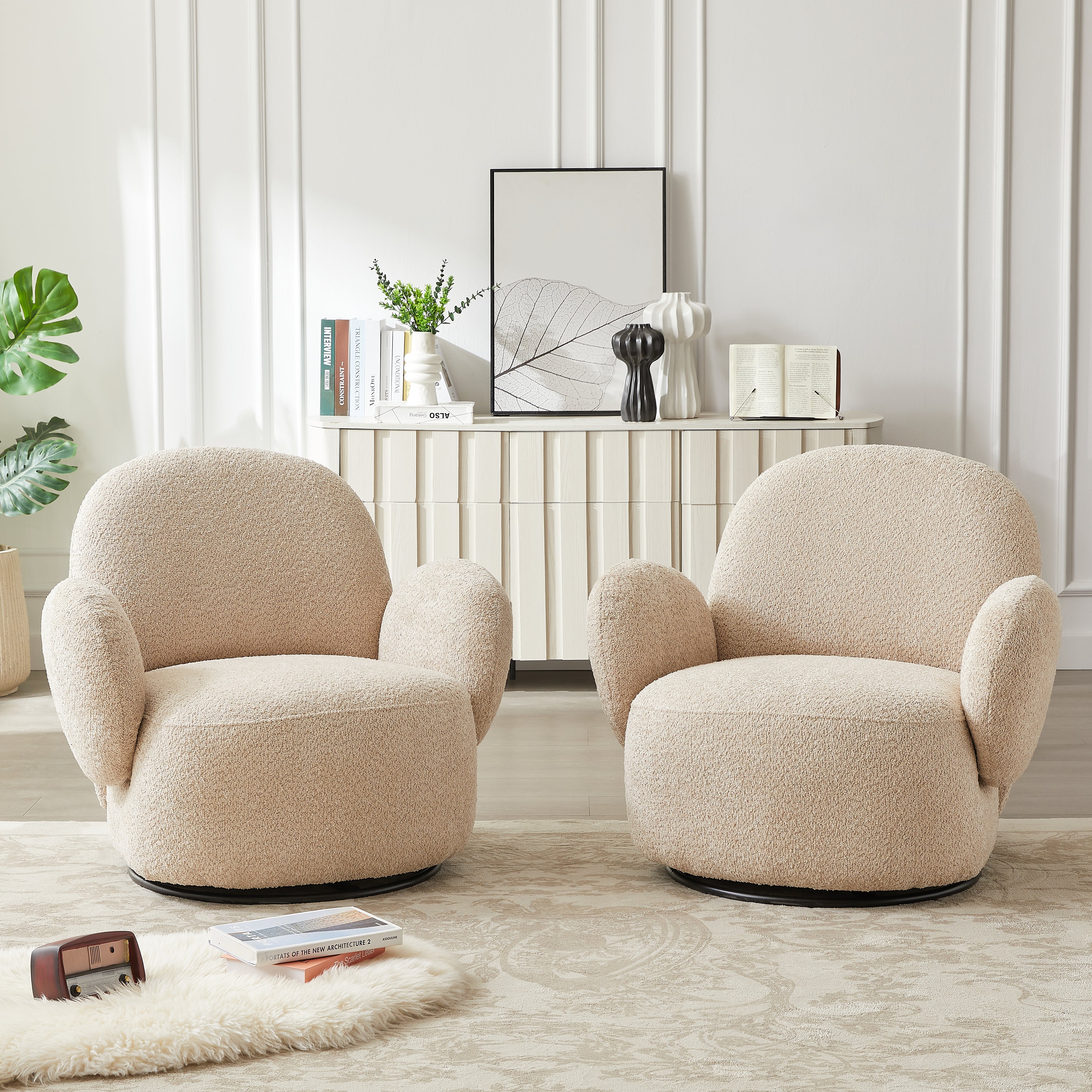 Modern Swivel Upholstered Accent Chair