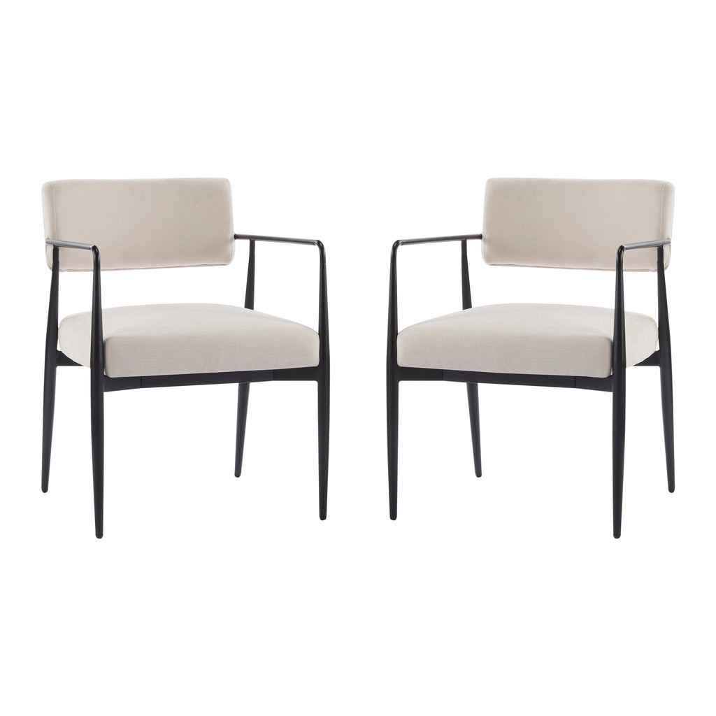 Nora Modern Metal Frame Dining Chair, Set of 2