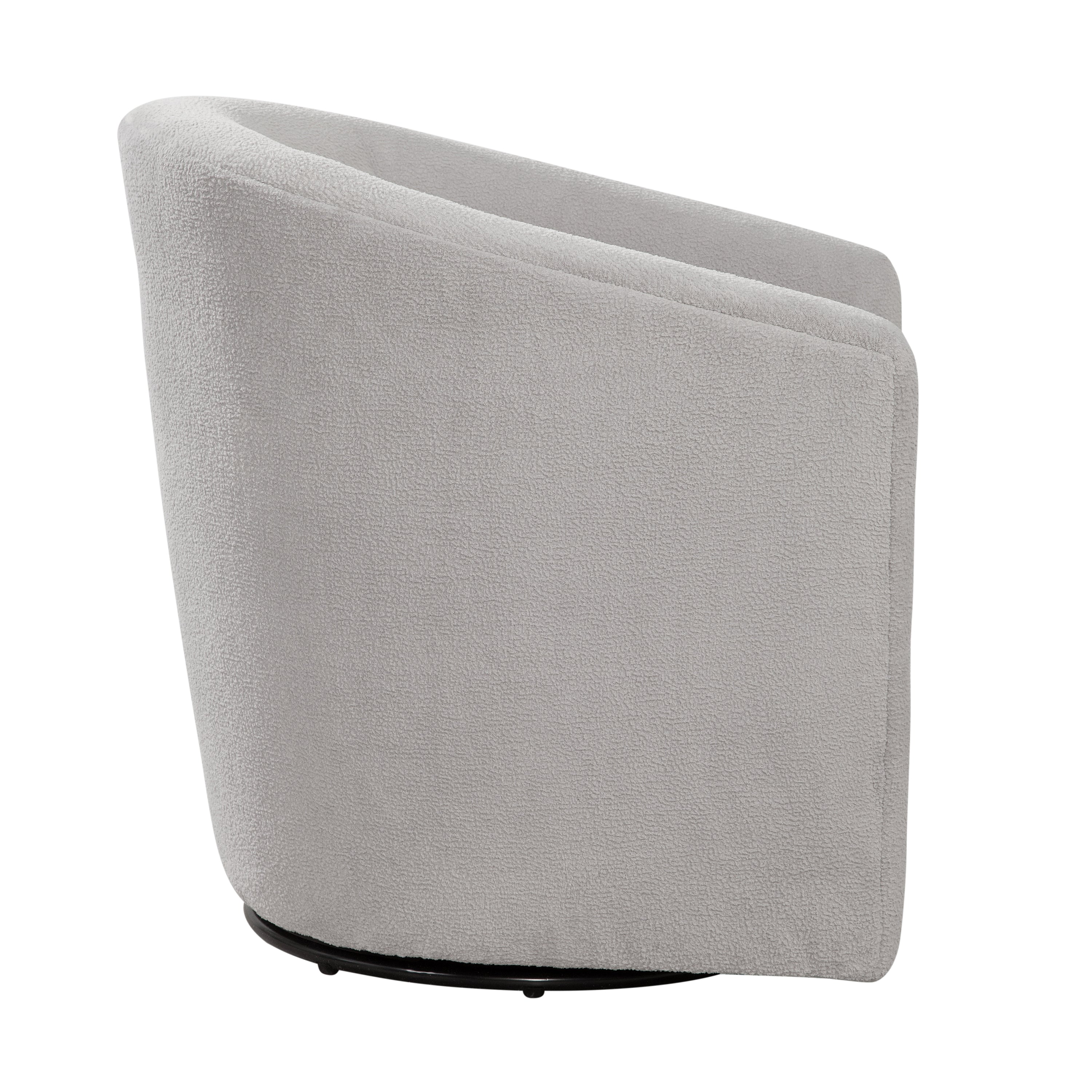 Oaklynn Barrel Style Swivel Accent Chair with Performance Fabric