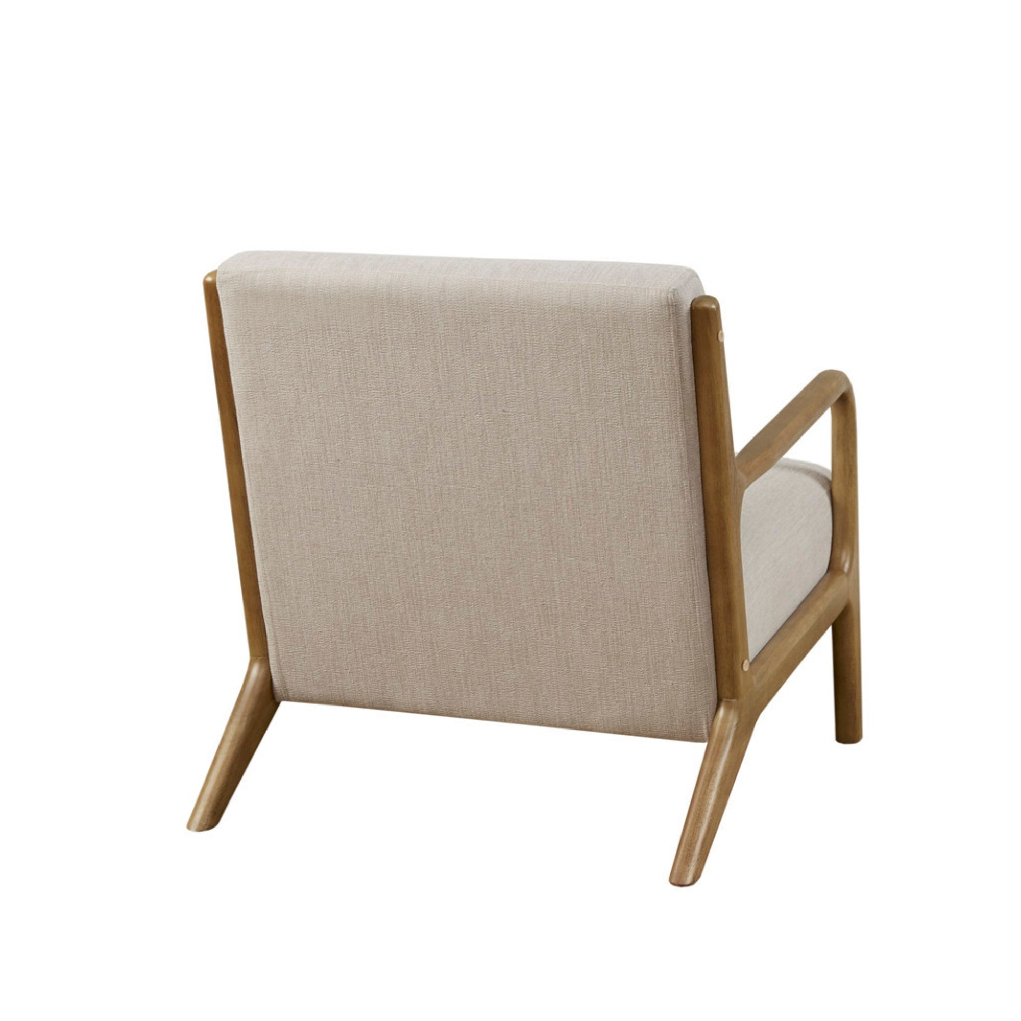 Mid-Century Lounge Accent Chair with Upholstered Seat