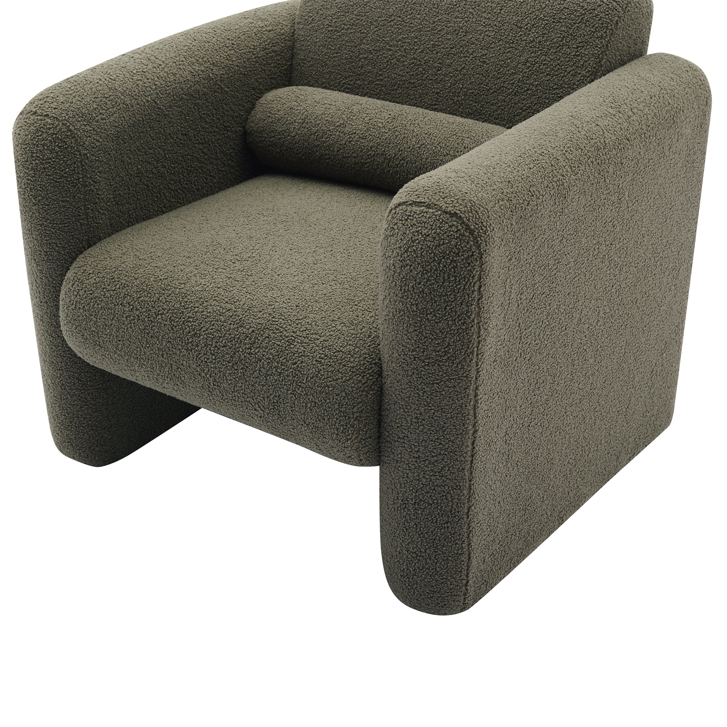 Marlowe Modern Sherpa Upholstered Comfy Reading Accent Chair