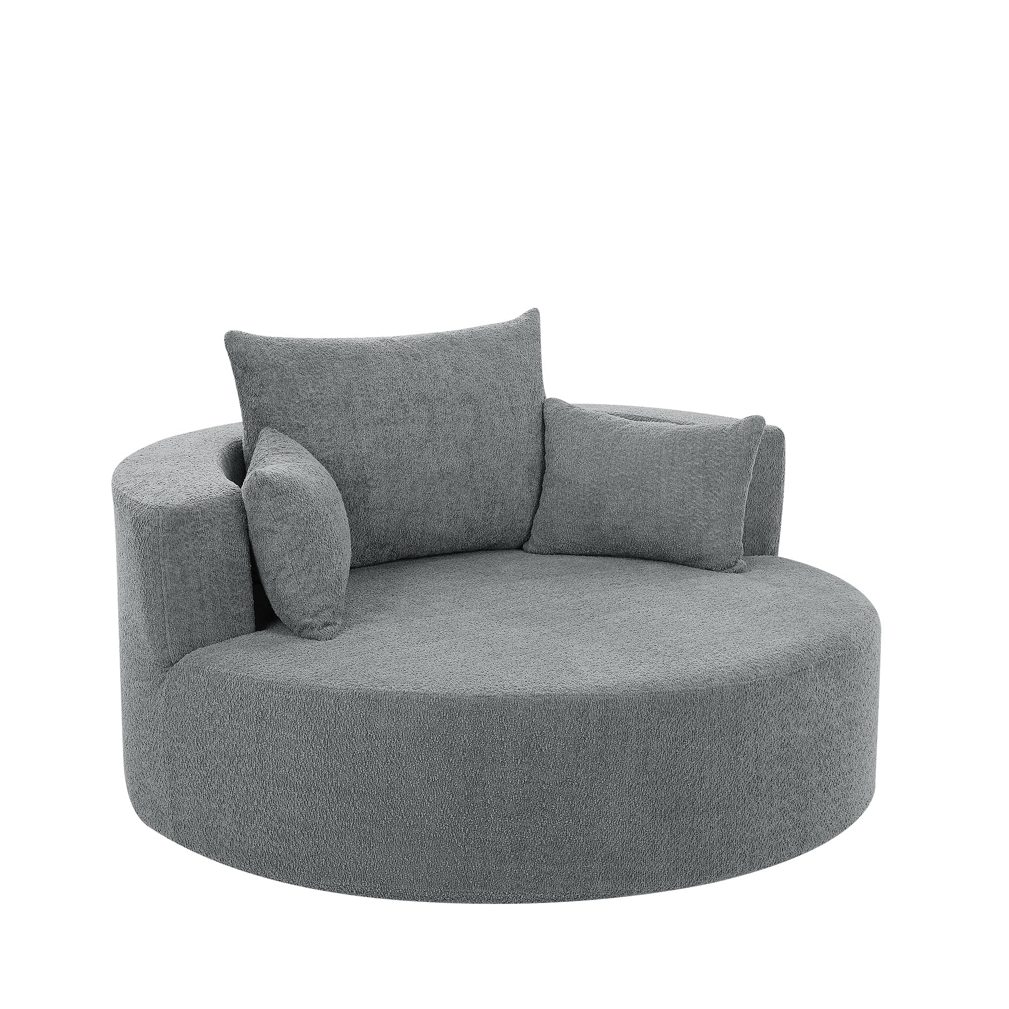 Crossley Oversized Swivel Barrel Accent Chair