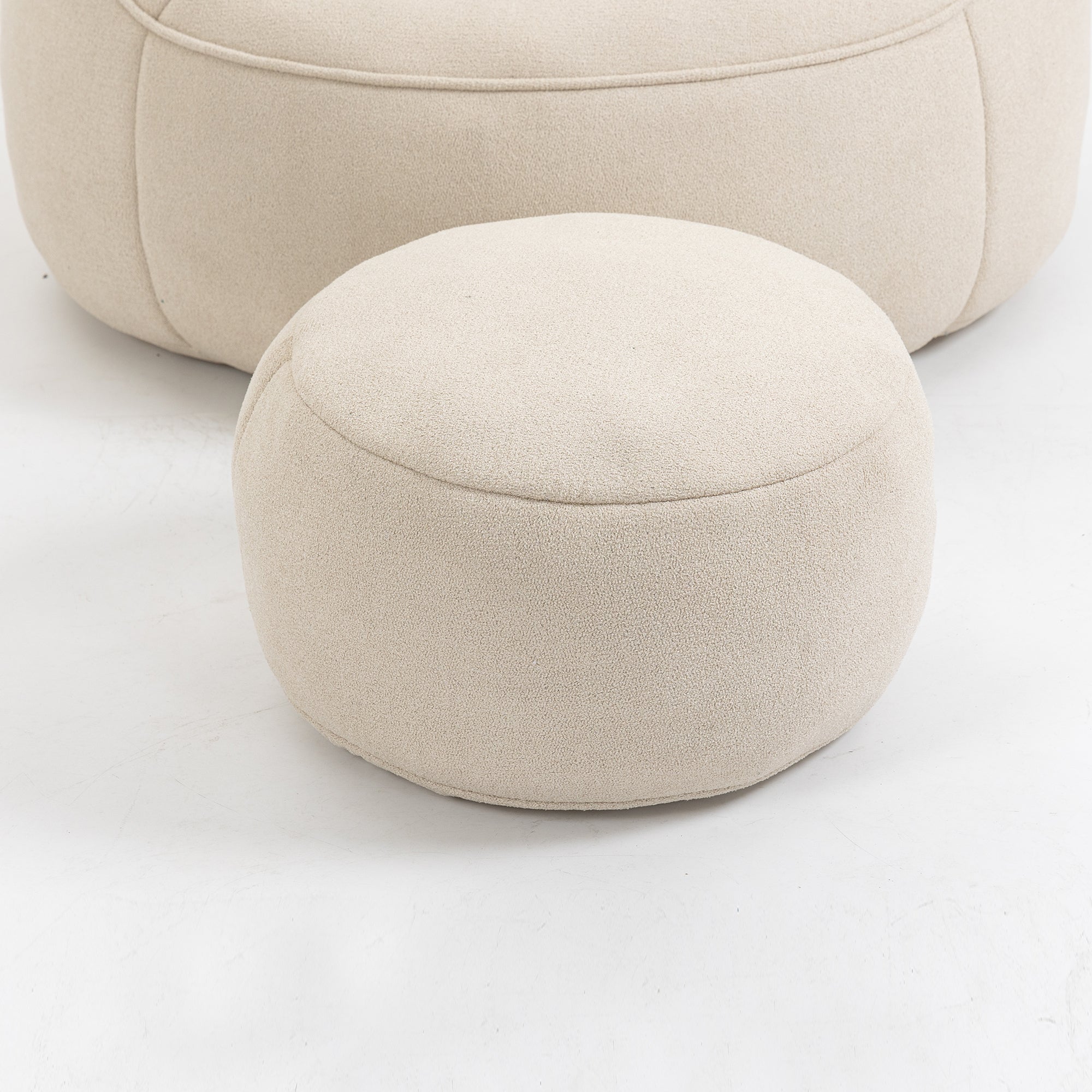 Bean Bag Sofa Chair with High-Pressure Foam and Footrest
