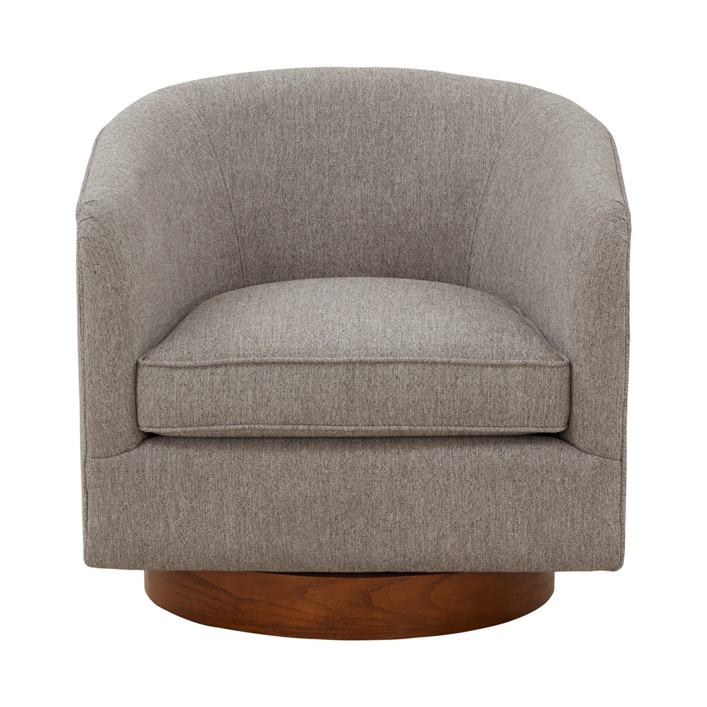 Miramar Wood Base Swivel Club Accent Chair