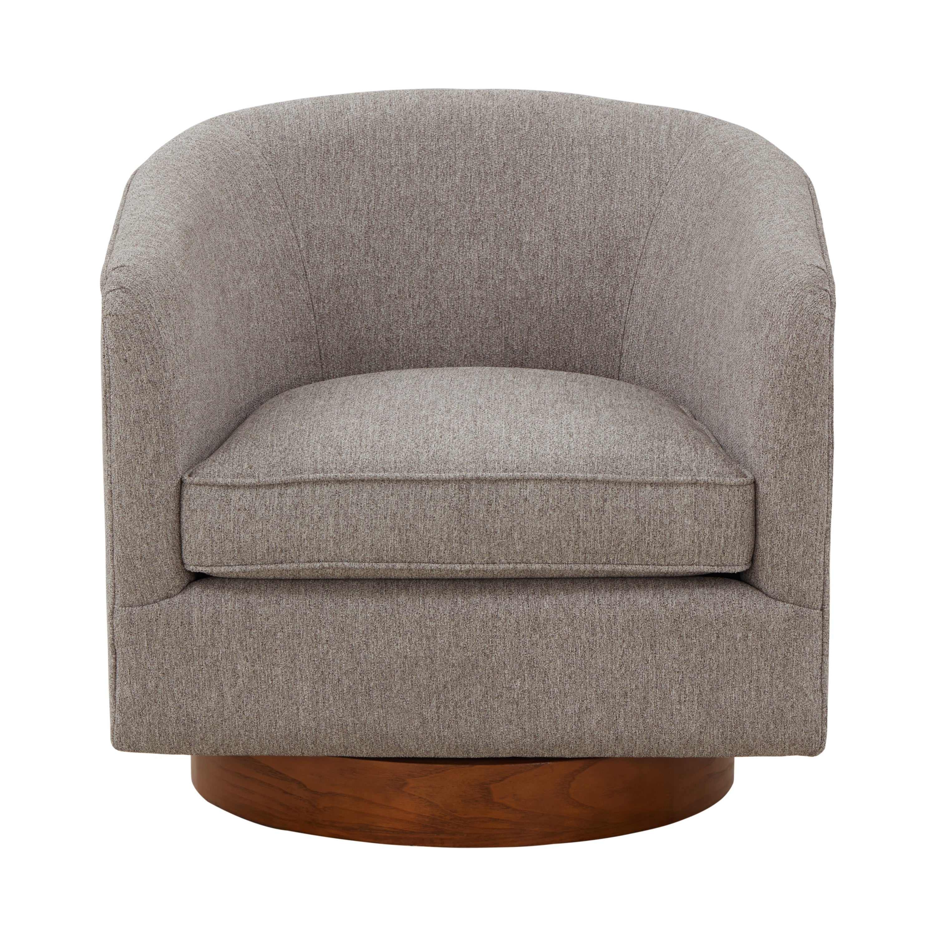 Miramar Wood Base Swivel Club Accent Chair