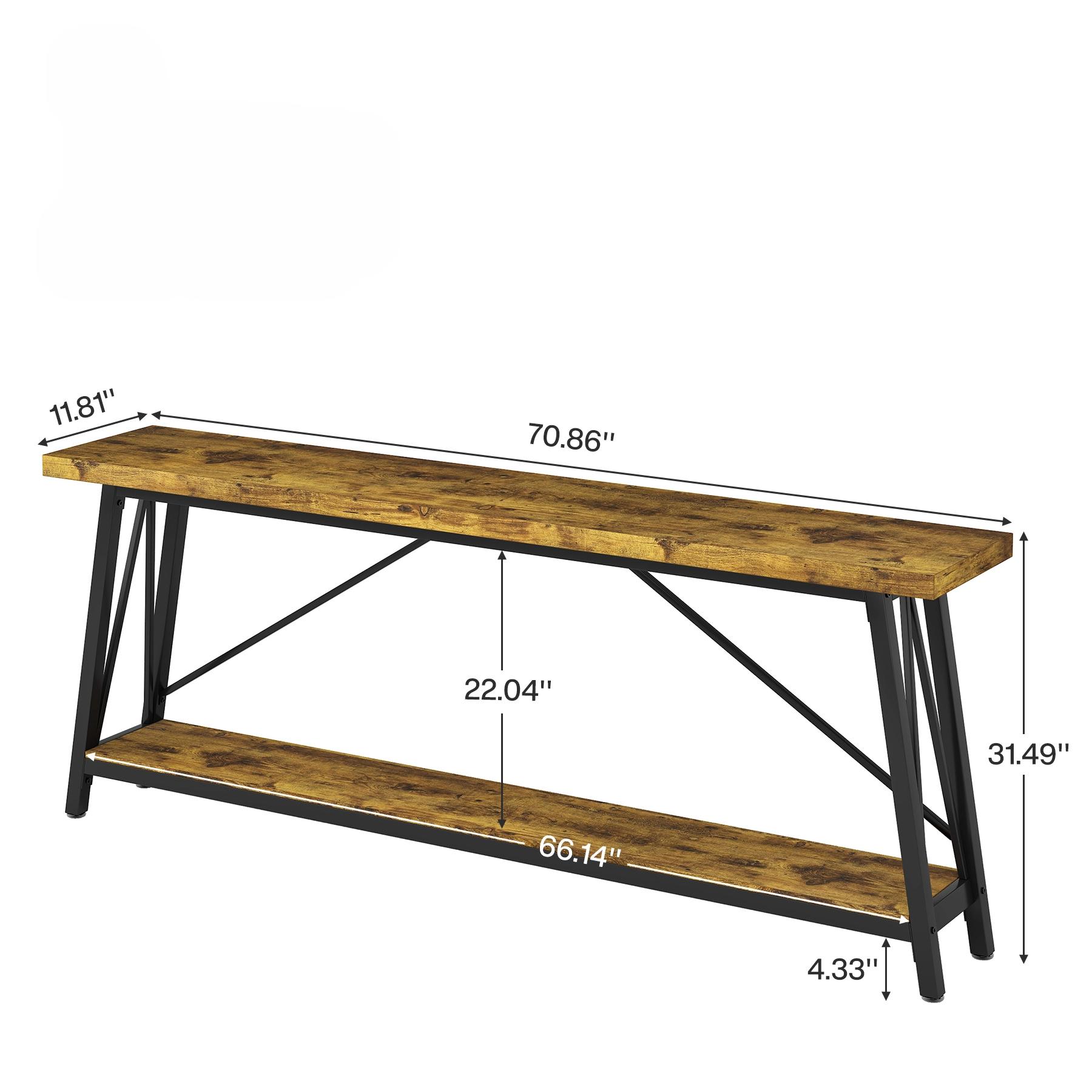 Millstone Industrial Sofa Table