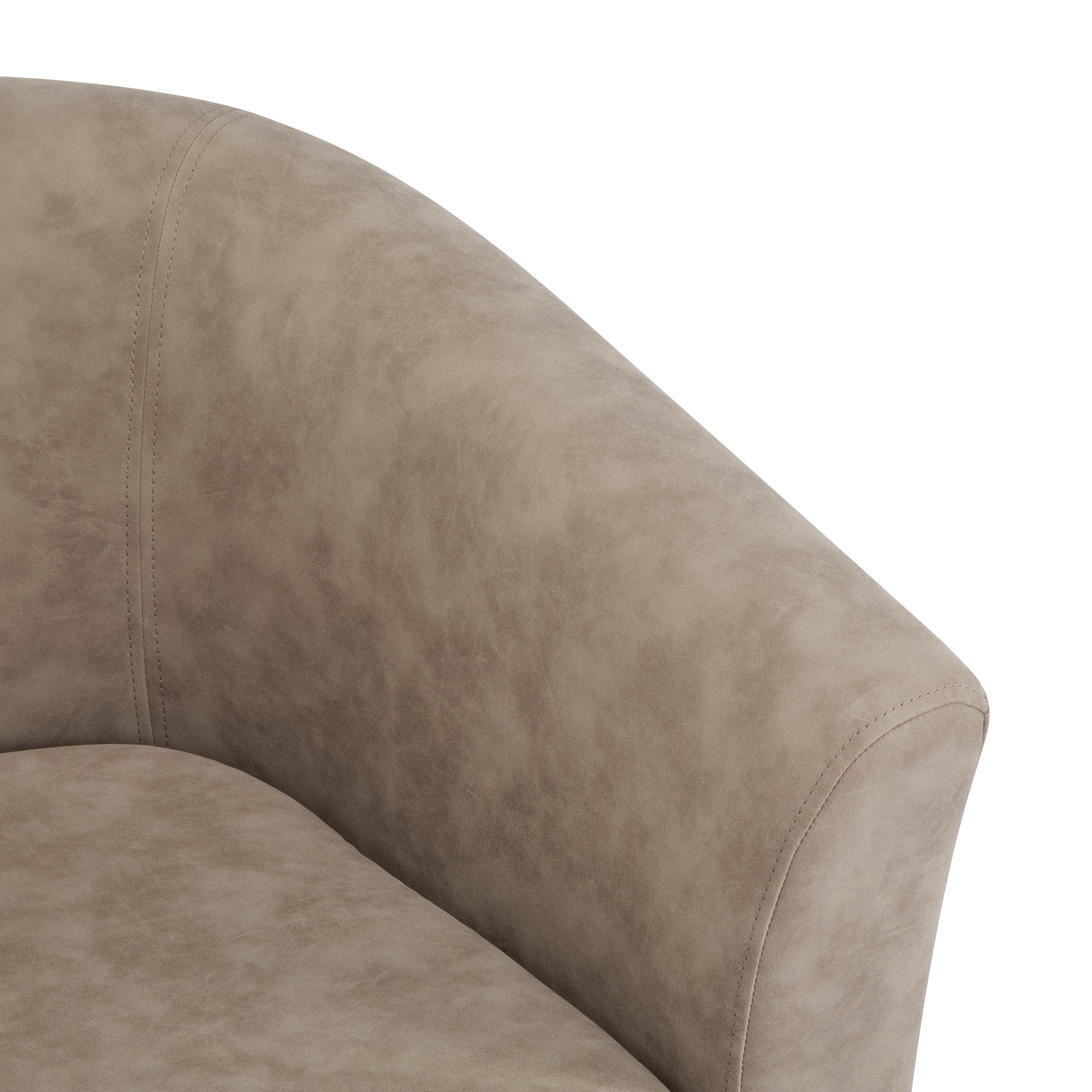 Wilmore Faux Leather Swivel Barrel Chair