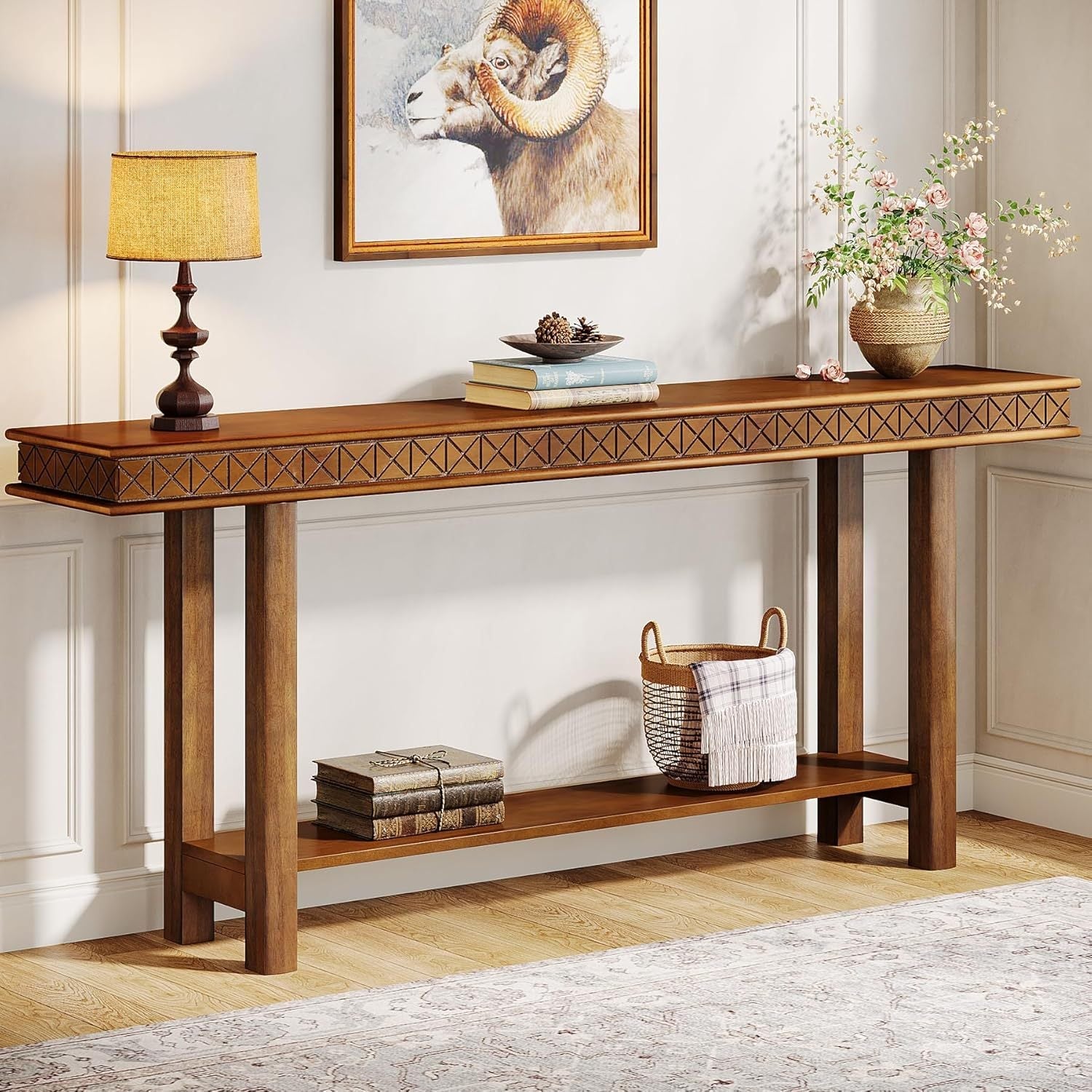 Mapledown 2-Tier Entryway Accent Table with Storage