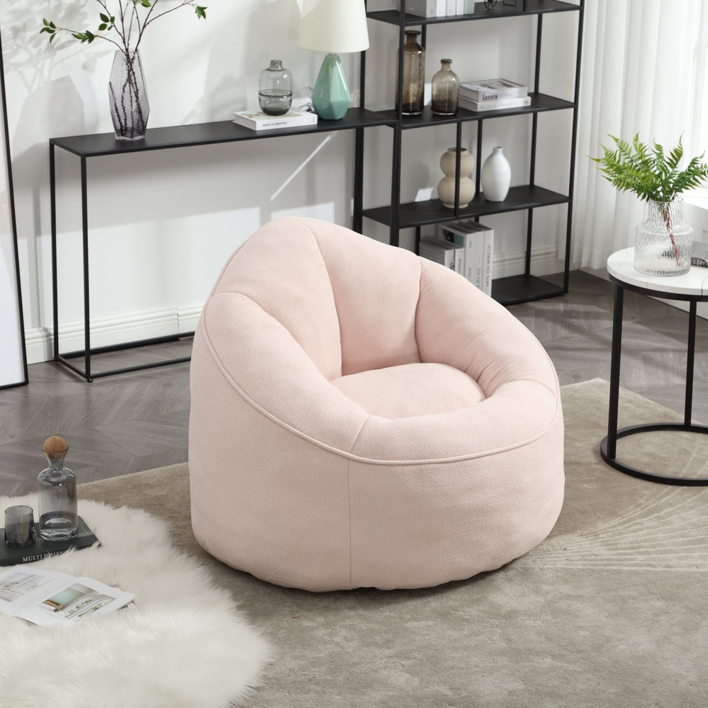 Bean Bag Sofa Chair with High-Pressure Foam and Footrest
