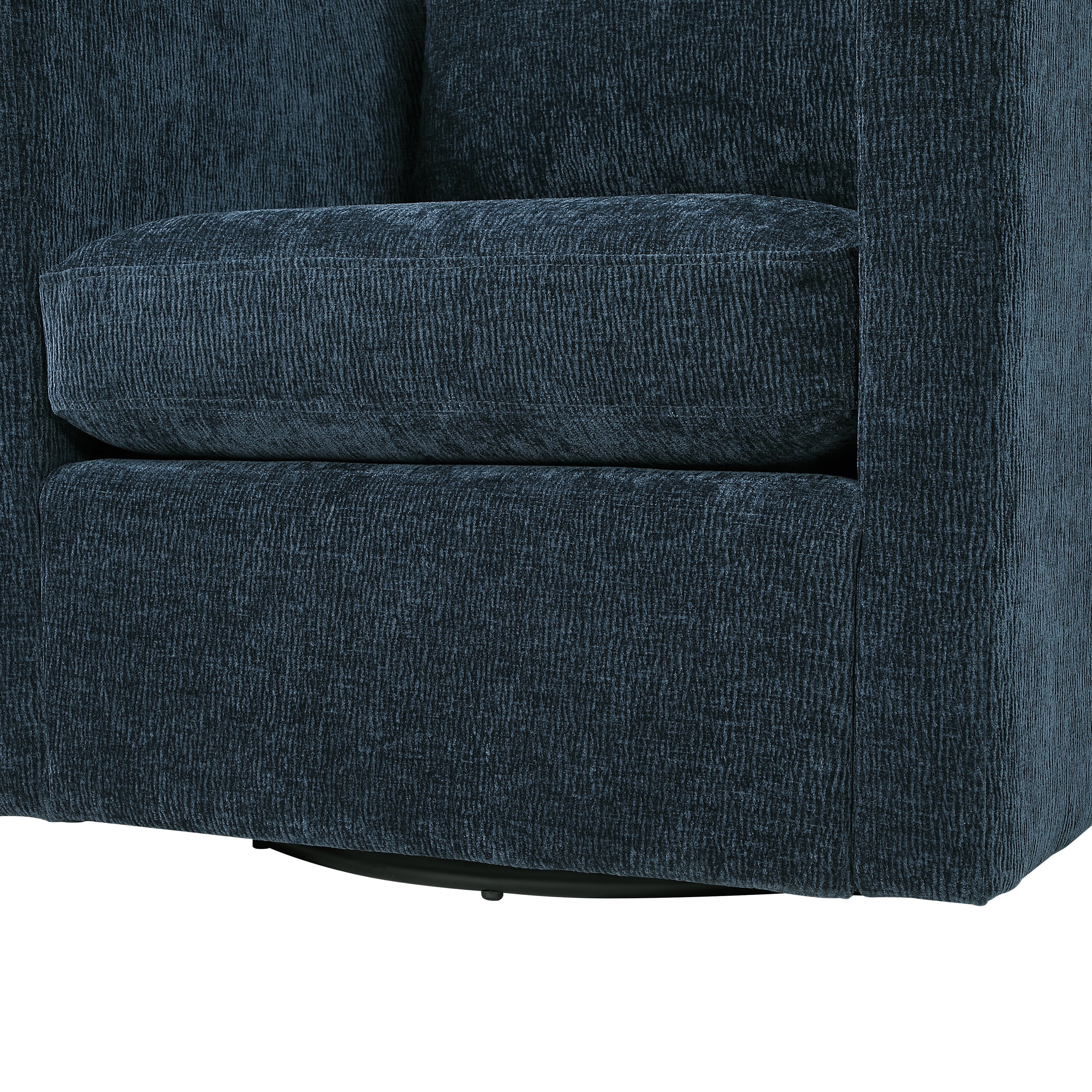 Sutton Light Grey Performance Fabric Swivel Barrel Chair