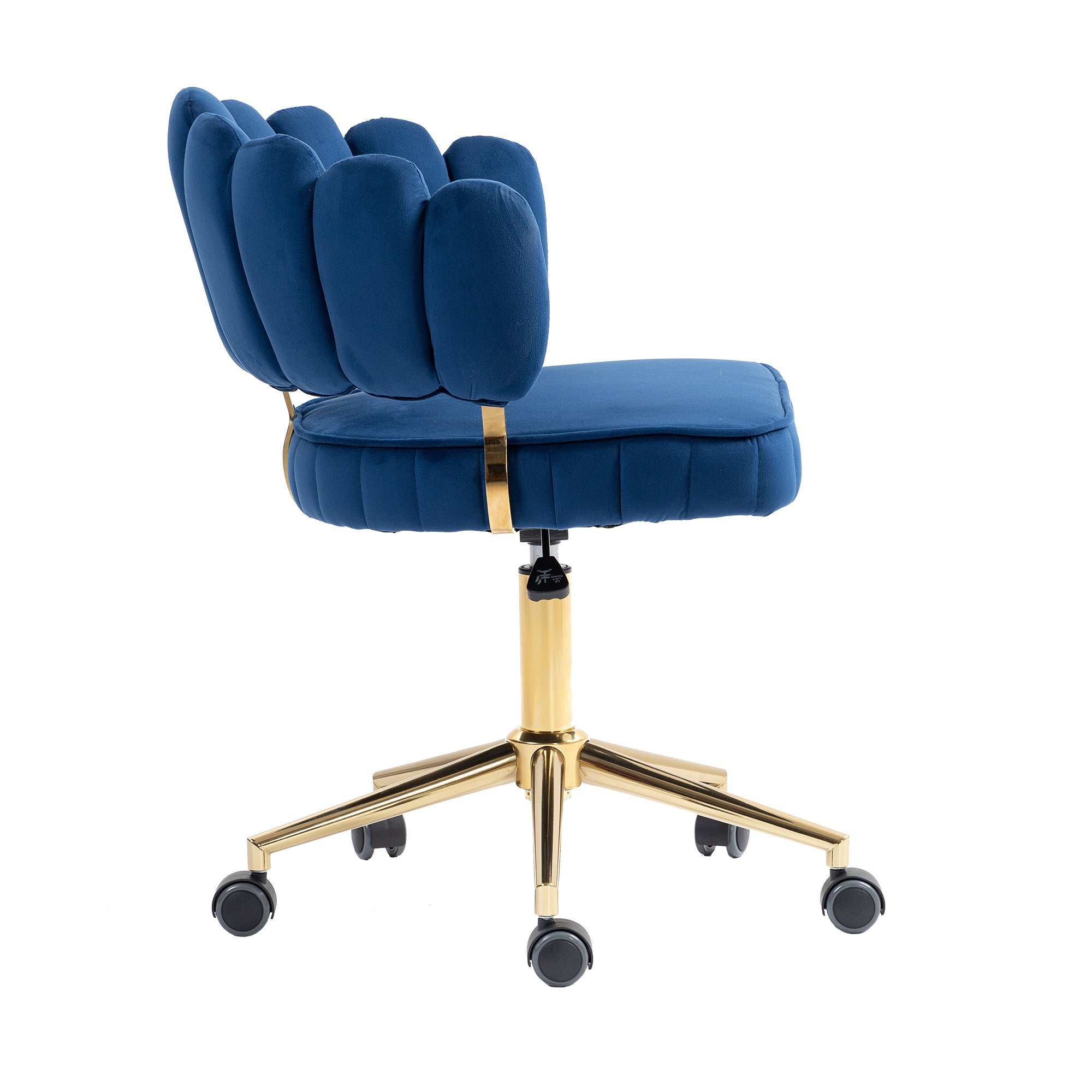 Modern Velvet Home Office Desk Chair with Adjustable Height and Swivel Wheels