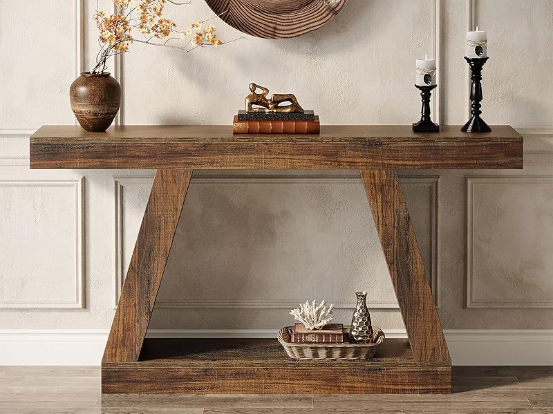 Riverden Farmhouse Console Table with Storage