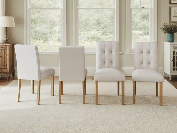 Franklin Tufted Upholstered Dining Chairs, Set of 4