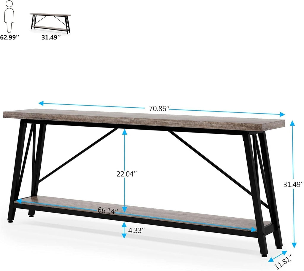 Millstone Industrial Sofa Table