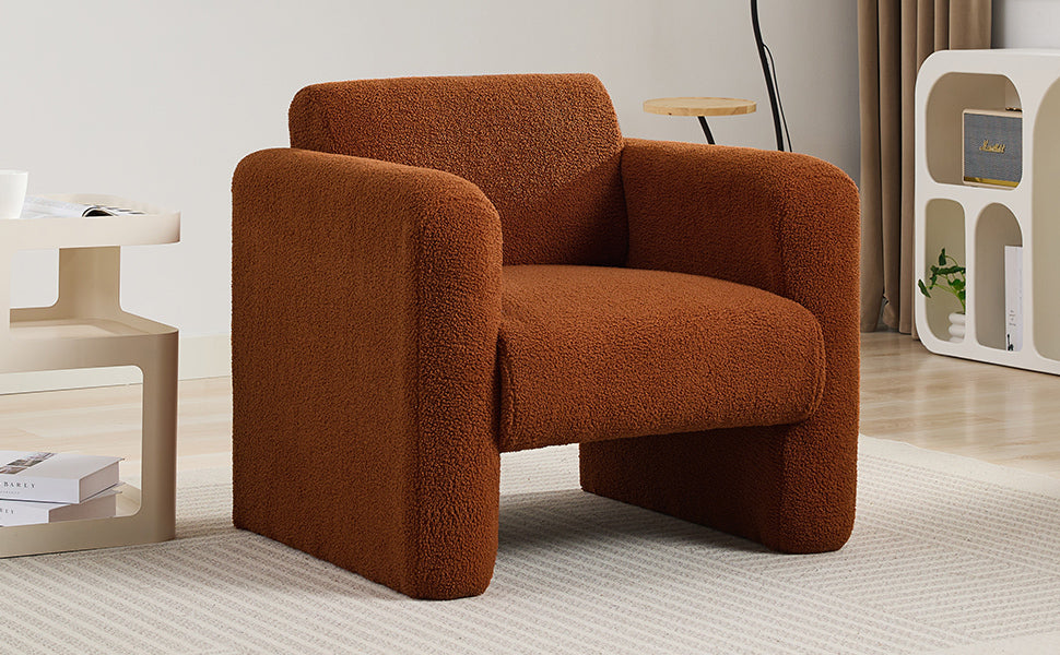 Marlowe Modern Sherpa Upholstered Comfy Reading Accent Chair