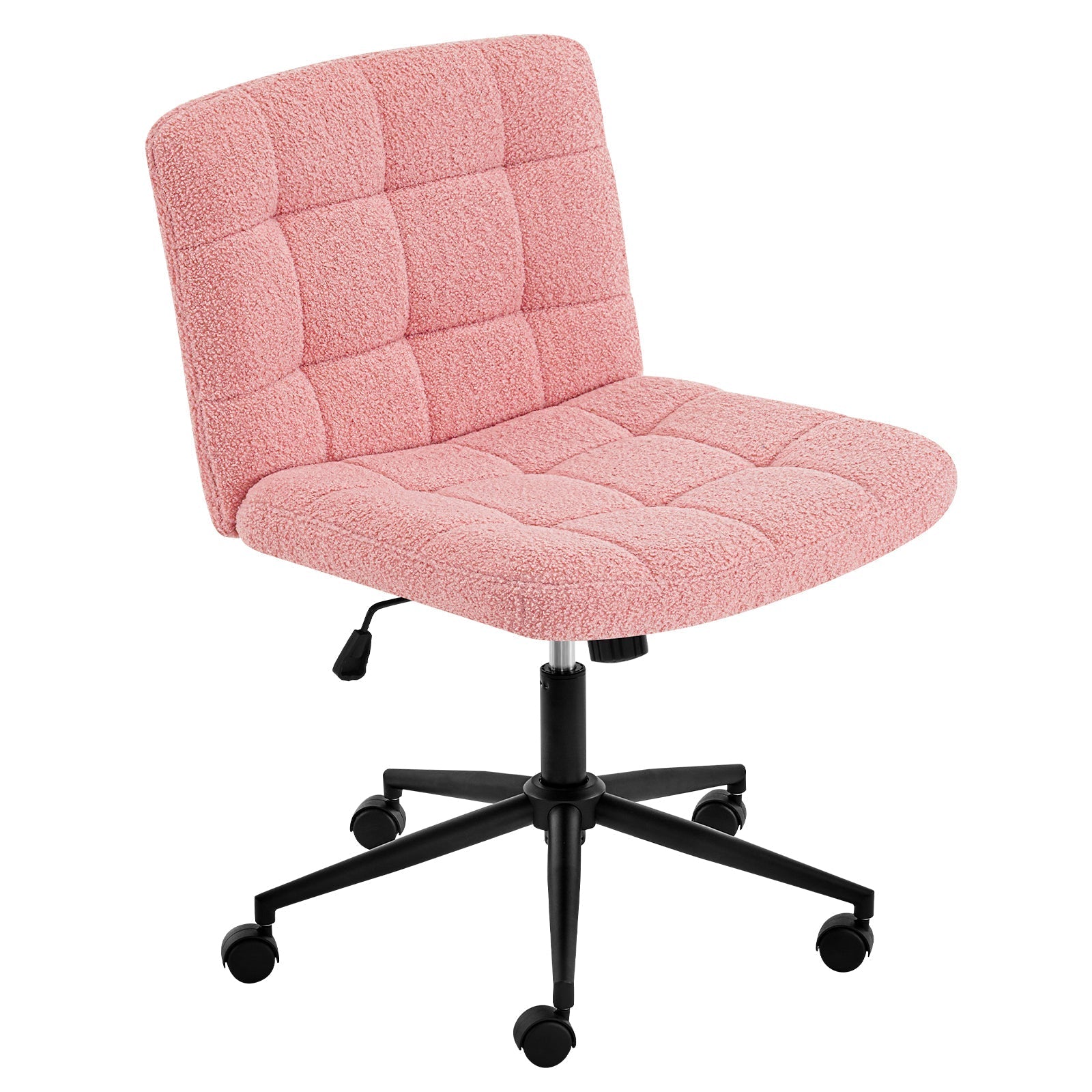 Desk Chair with Wheels, Armless Desk Chair, Adjustable Height 360° Rolling Swivel