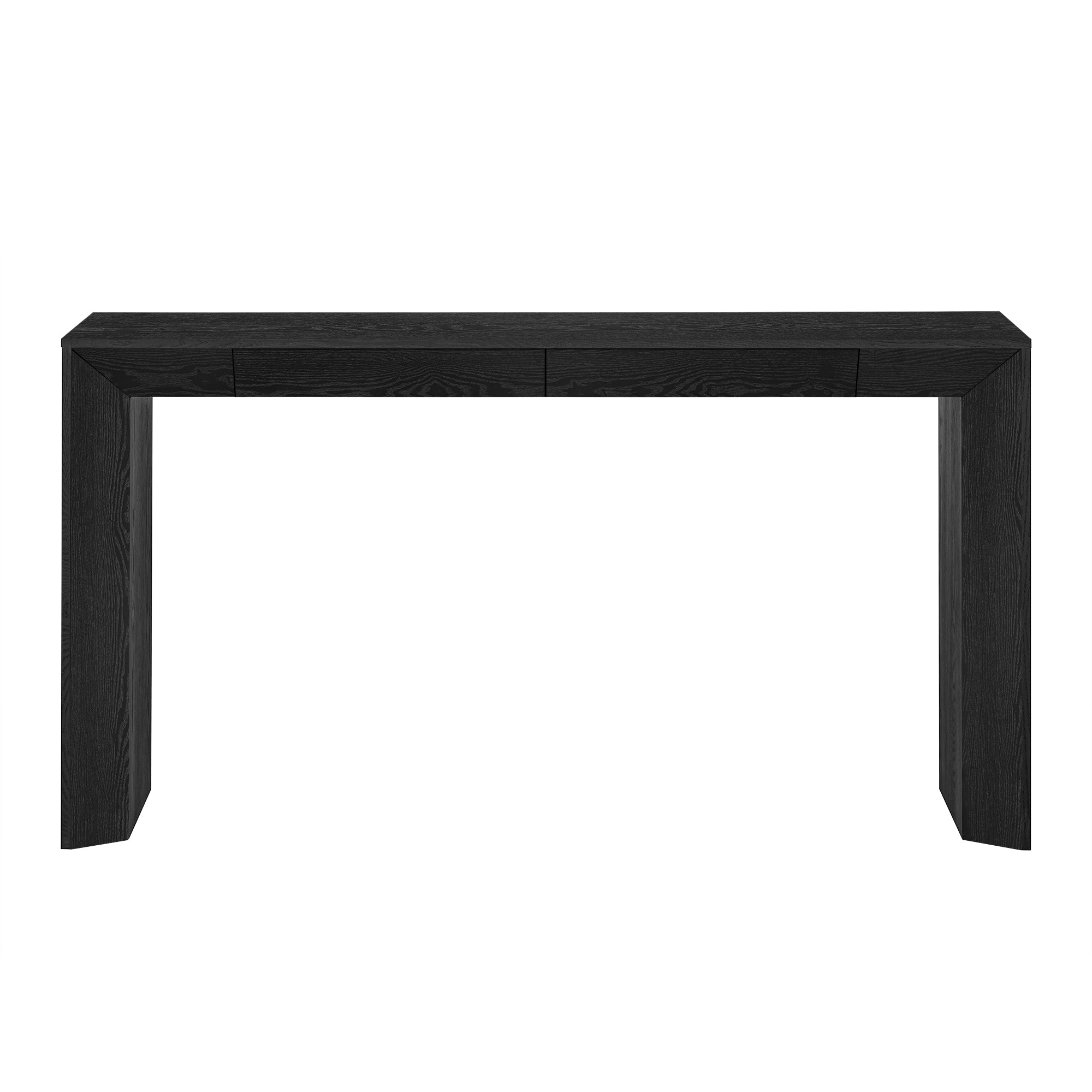 Modern Farmhouse Waterfall Console Table with 2 Concealed Drawers