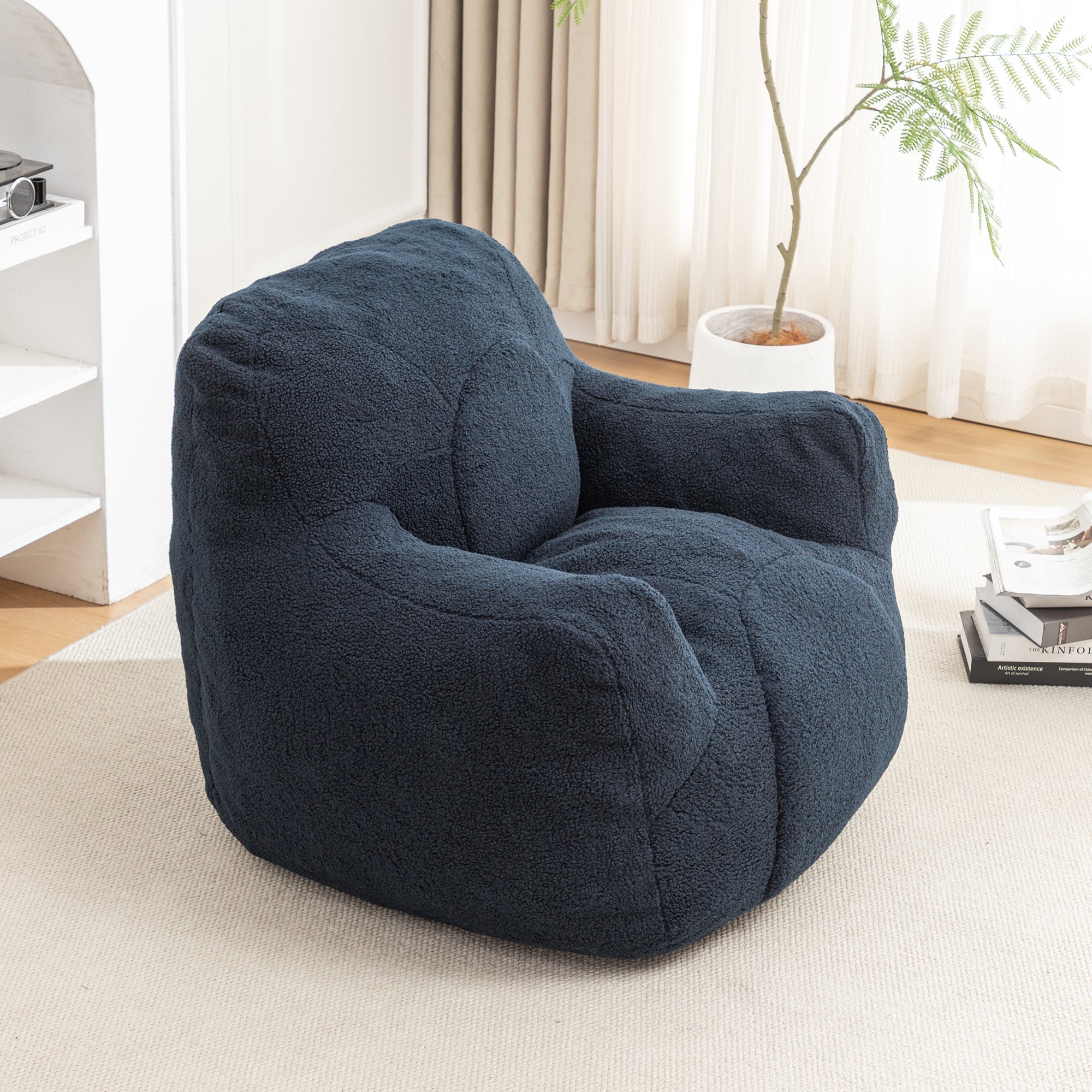 Tufted Memory Foam Bean Bag Chair