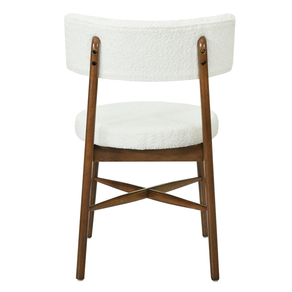 Harveston Mid Century Modern Boucle Upholstered Dining Chairs, Set of 2
