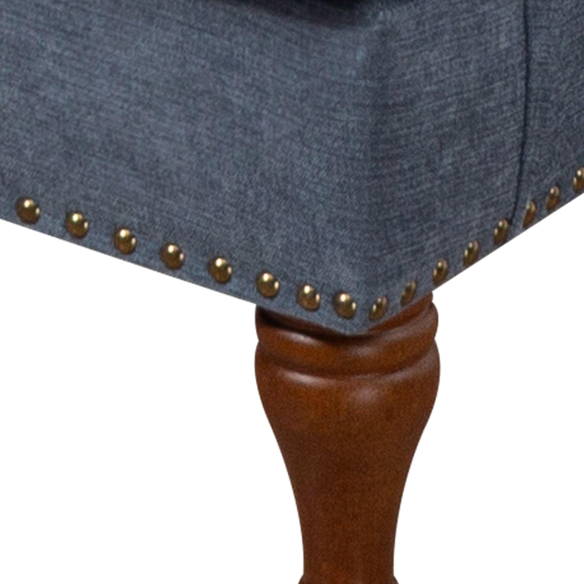 Nailhead Trim Rolled Arm Upholstered Accent Chair