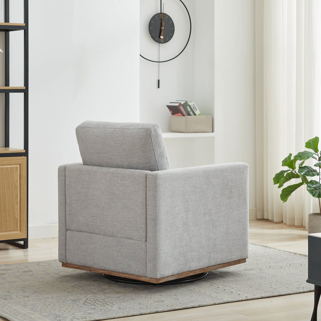 Modern Square Upholstered Swivel Accent Chair