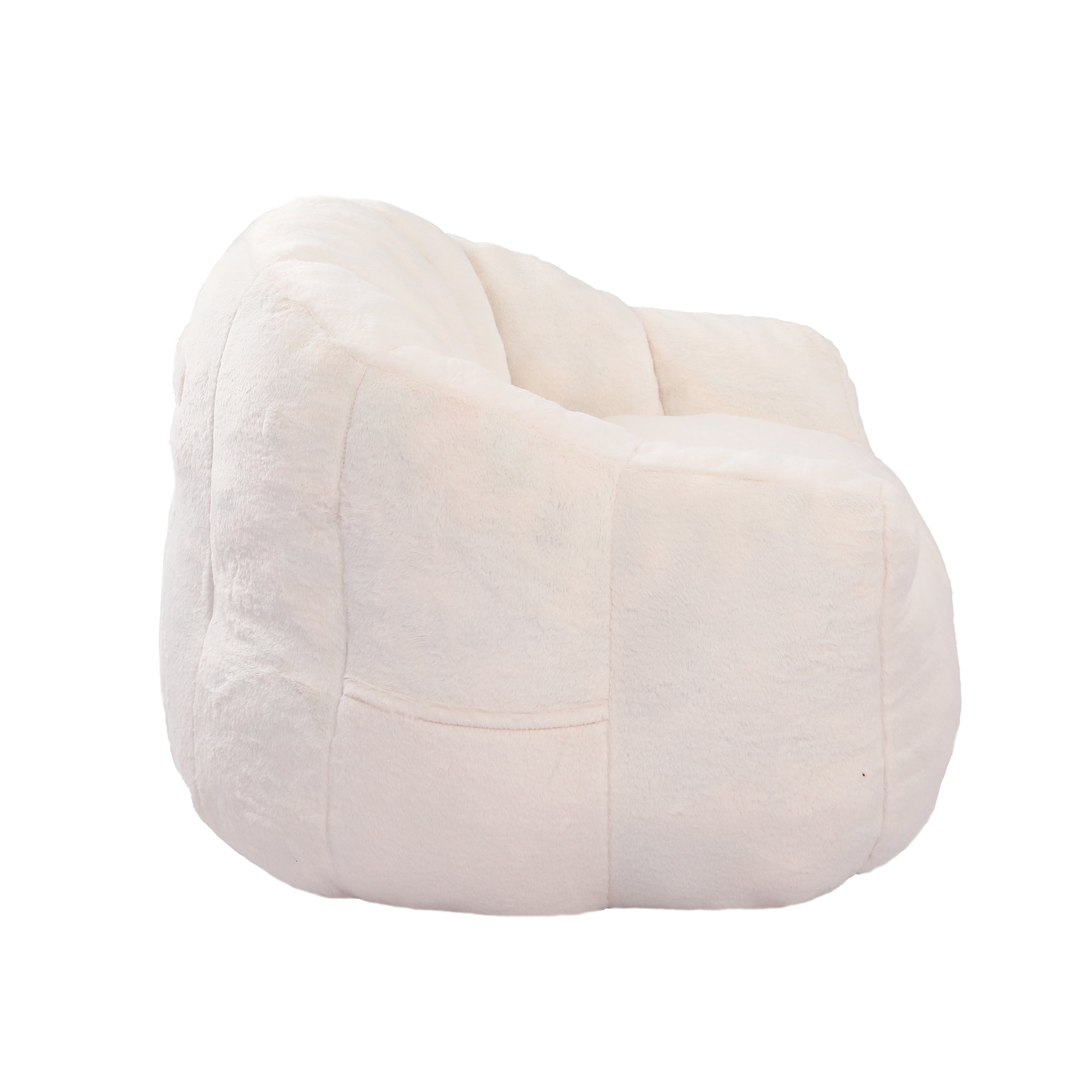 Beanbag Sofa Chair with Armrests Stuffed with High-Density Foam
