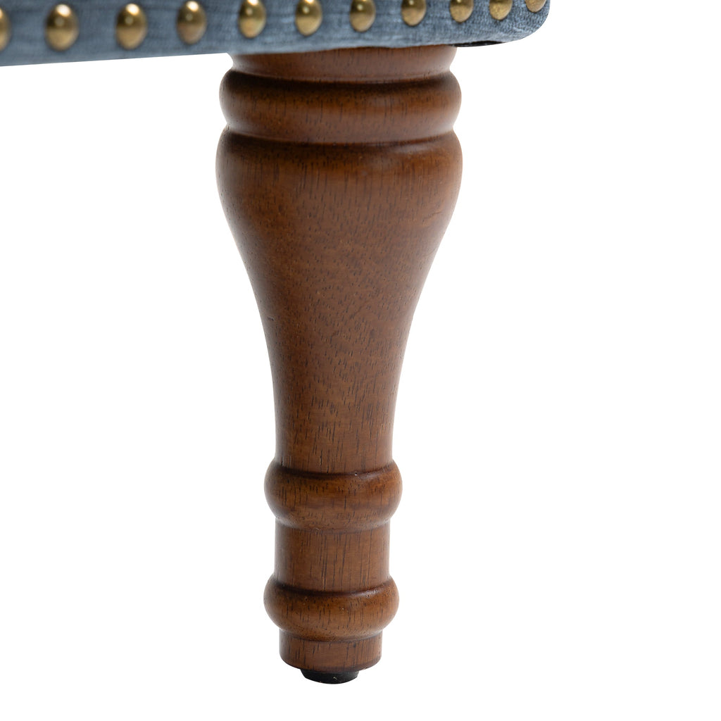 Nailhead Trim Rolled Arm Upholstered Accent Chair