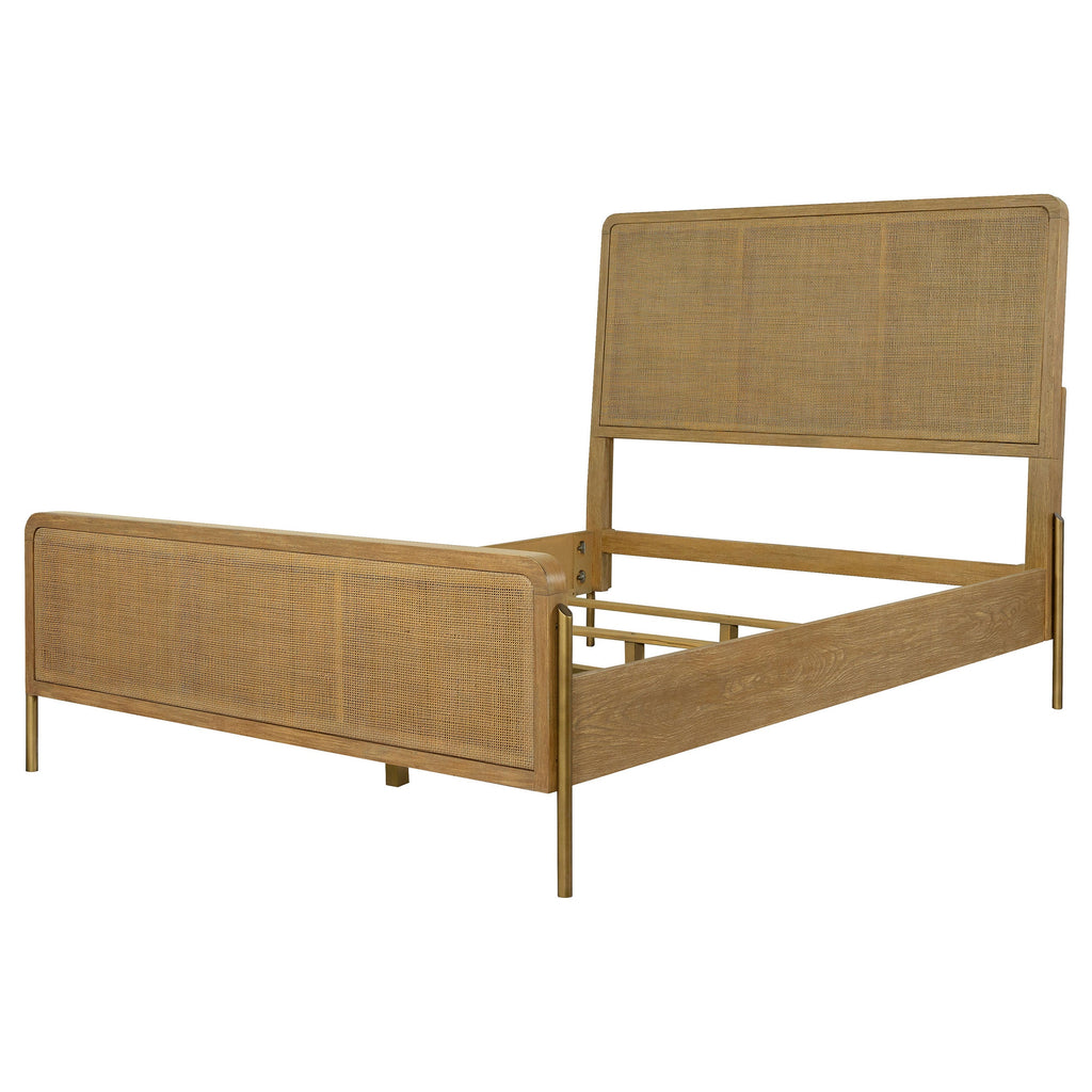 Stevie  Natural Cane Panel Bed