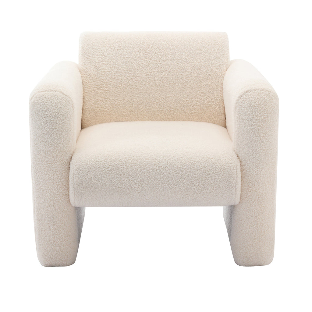 Marlowe Modern Sherpa Upholstered Comfy Reading Accent Chair