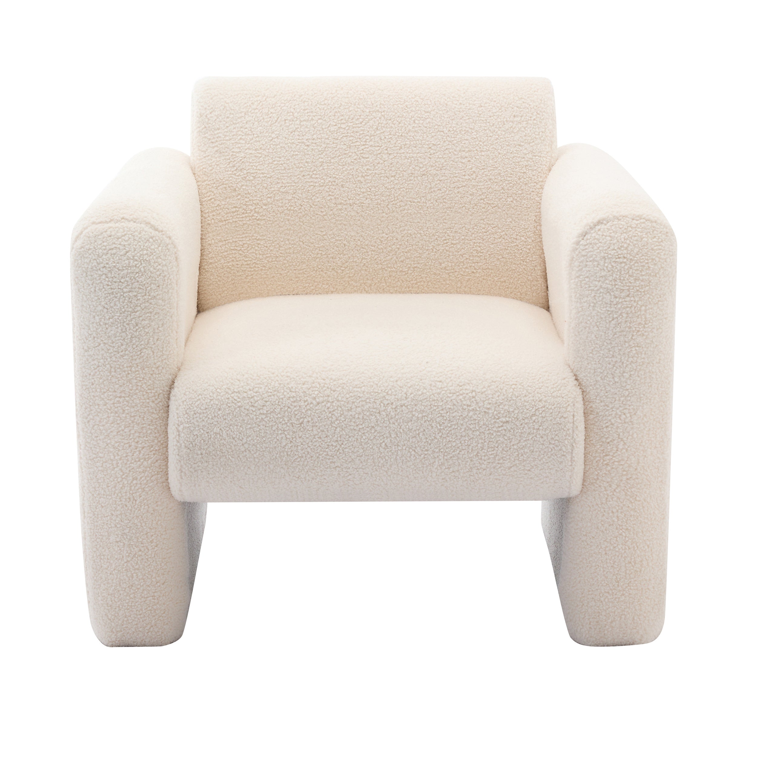 Marlowe Modern Sherpa Upholstered Comfy Reading Accent Chair