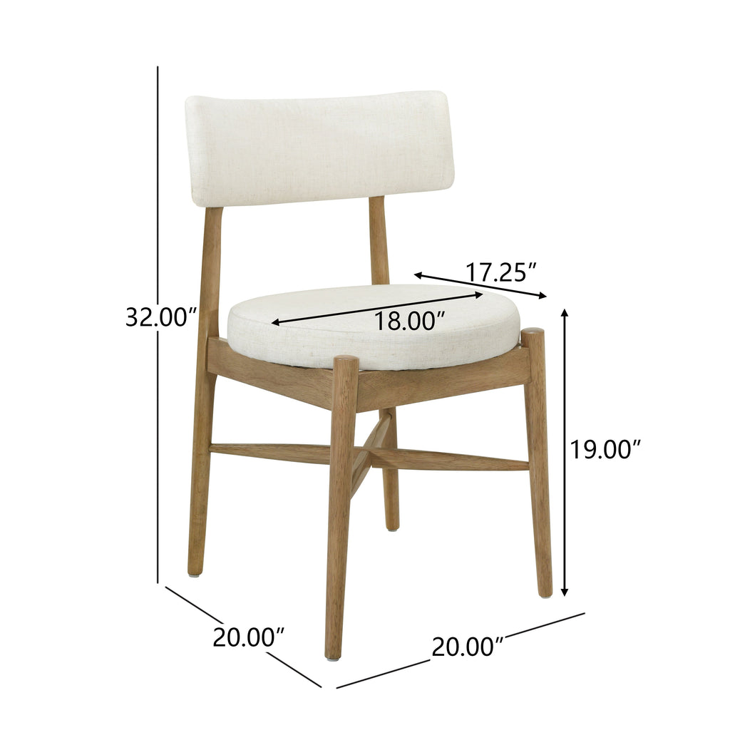 Harveston Mid Century Modern Boucle Upholstered Dining Chairs, Set of 2
