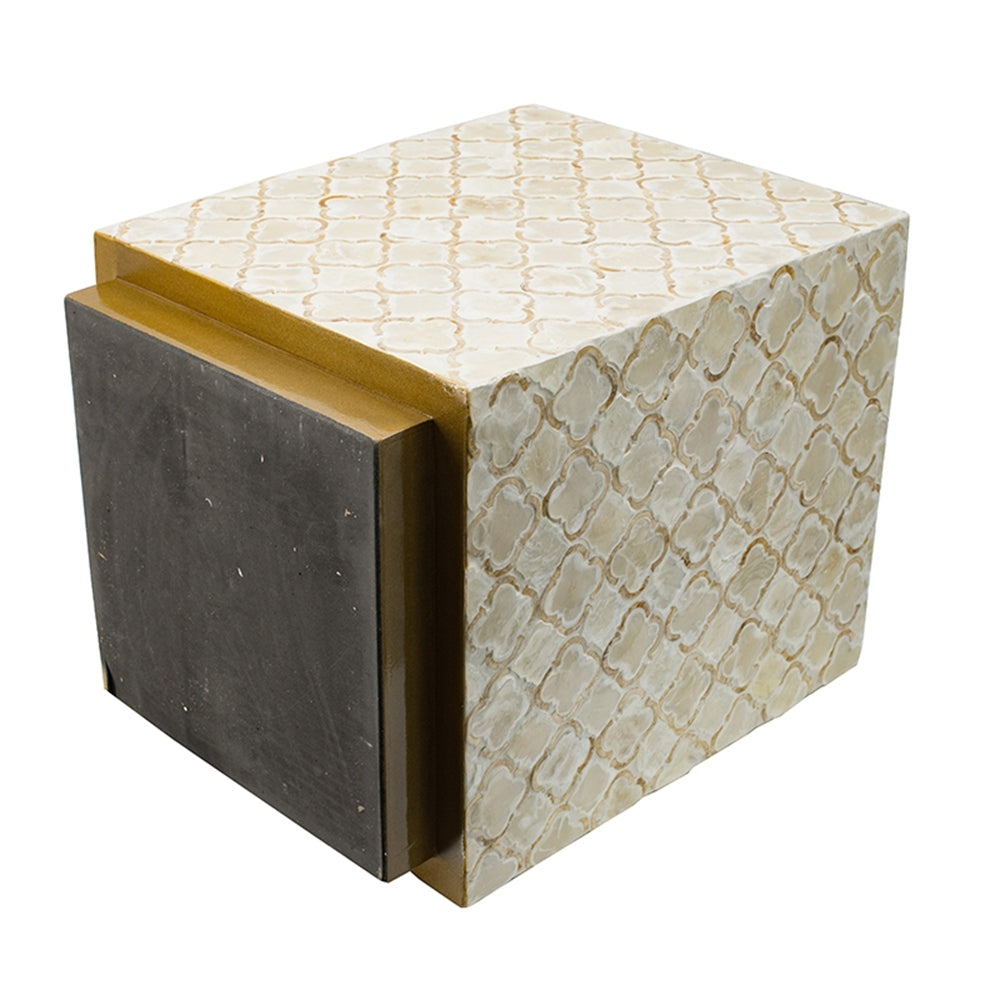 Square Capiz Side Table