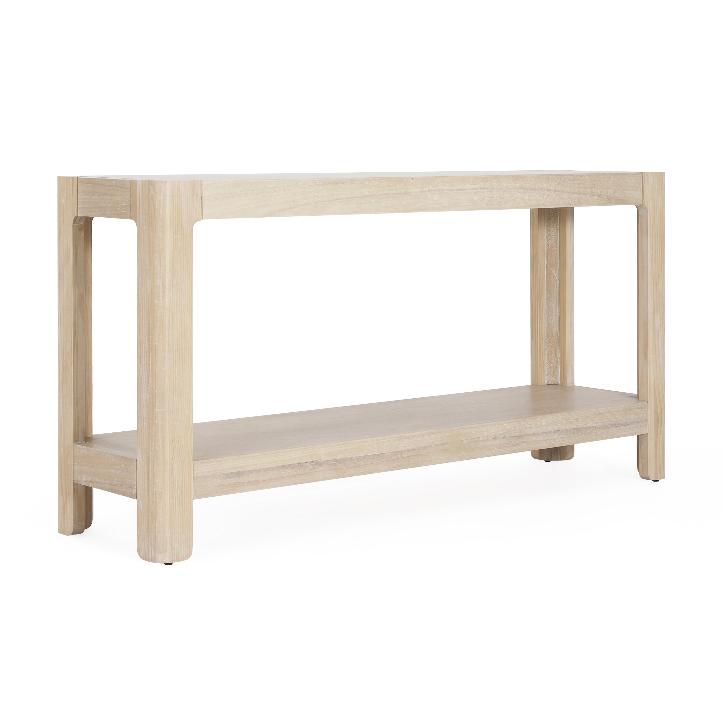 Modern Farmhouse Minimalist Rounded Console Table