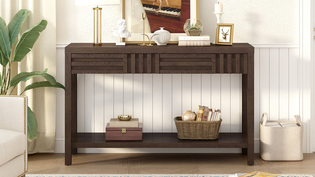 Geometric Drawer Entryway Console Table