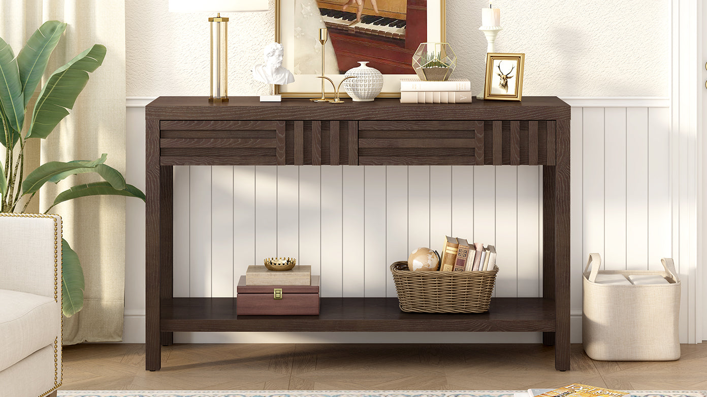 Geometric Drawer Entryway Console Table