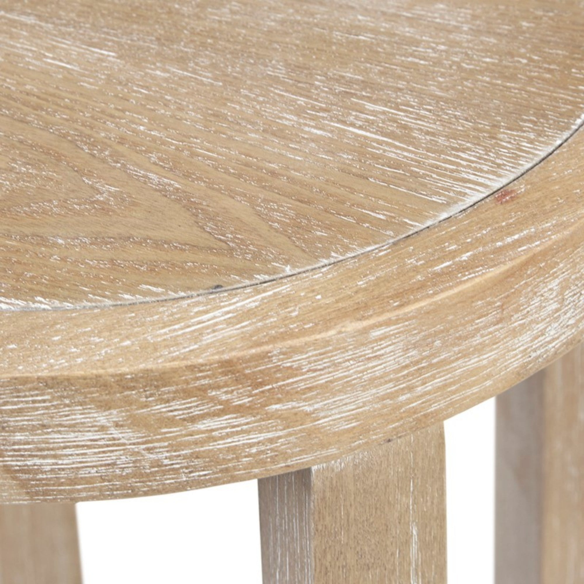 Bedford Round Accent Table with Rattan Shelf