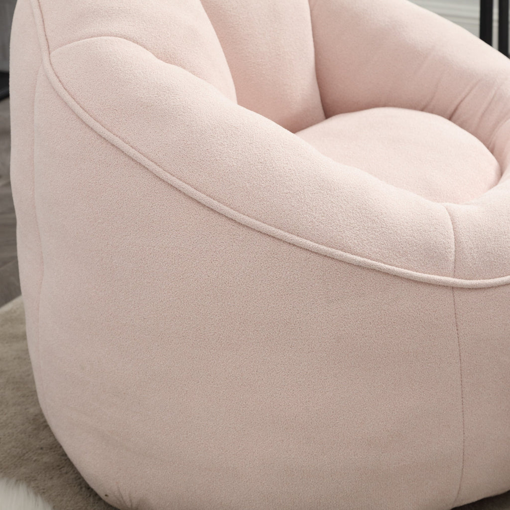 Bean Bag Sofa Chair with High-Pressure Foam and Footrest