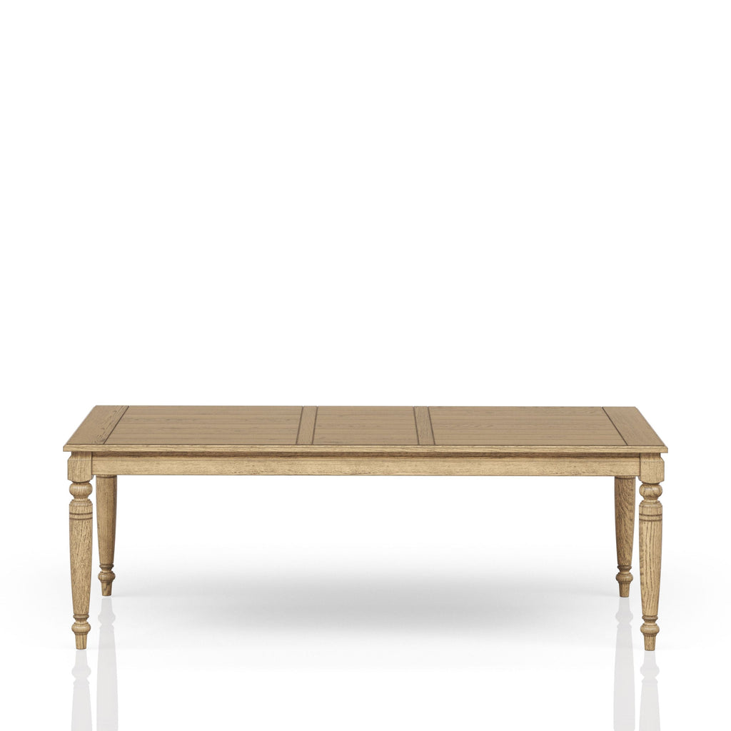 Fordham Turned Leg Wood Extendable Dining Table with Leaf