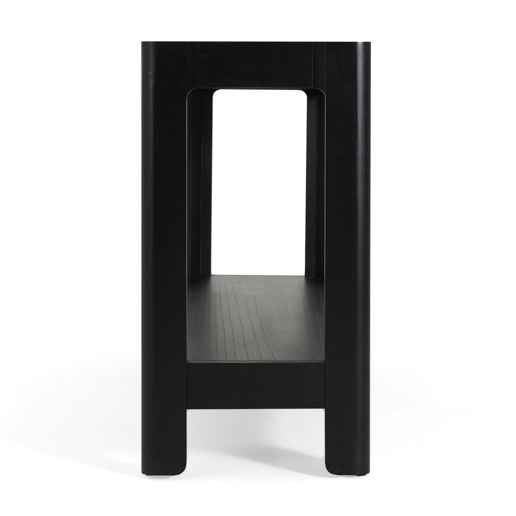 Modern Farmhouse Minimalist Rounded Console Table