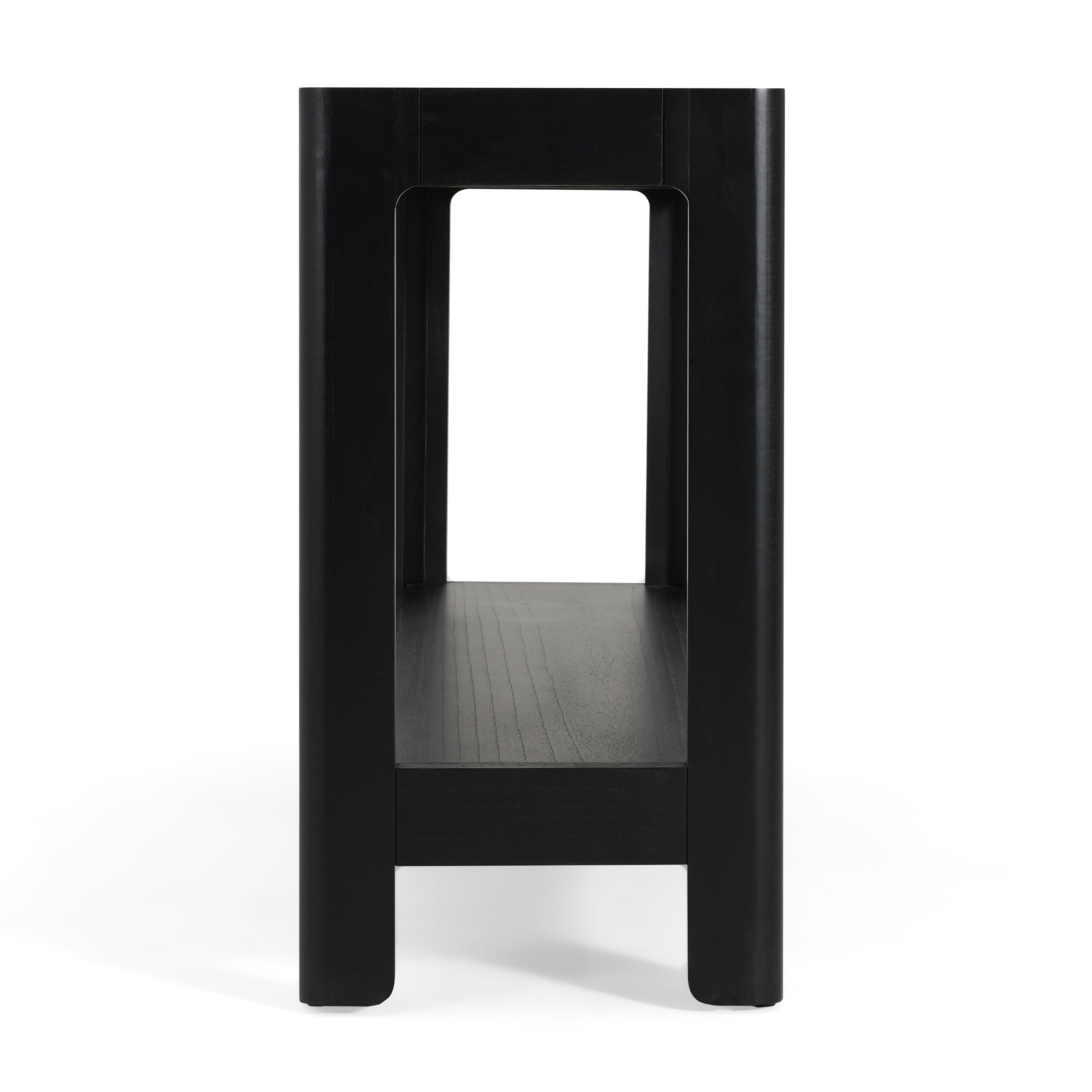 Modern Farmhouse Minimalist Rounded Console Table