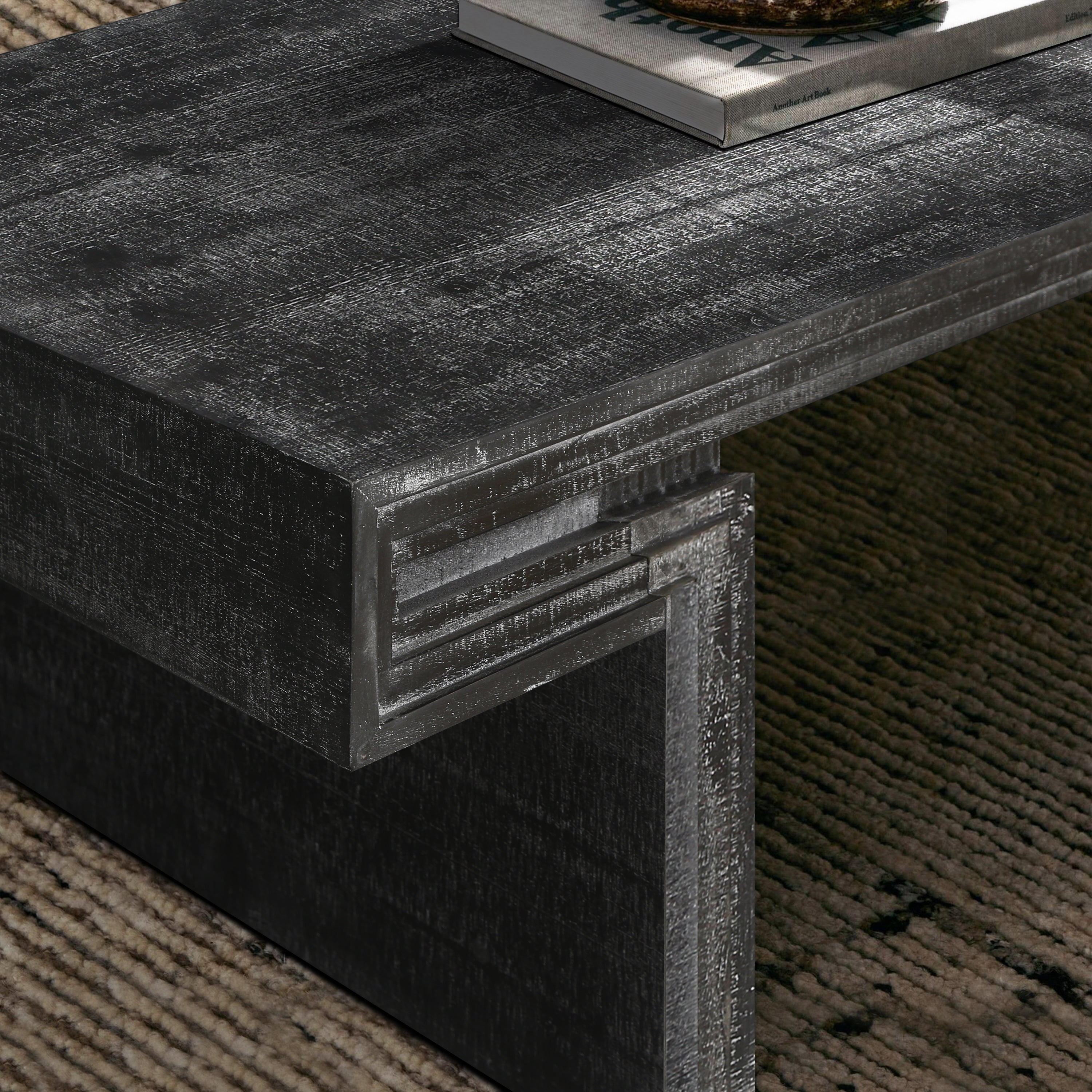 Modern Farmhouse Reclaimed Wood Texture Coffee Table