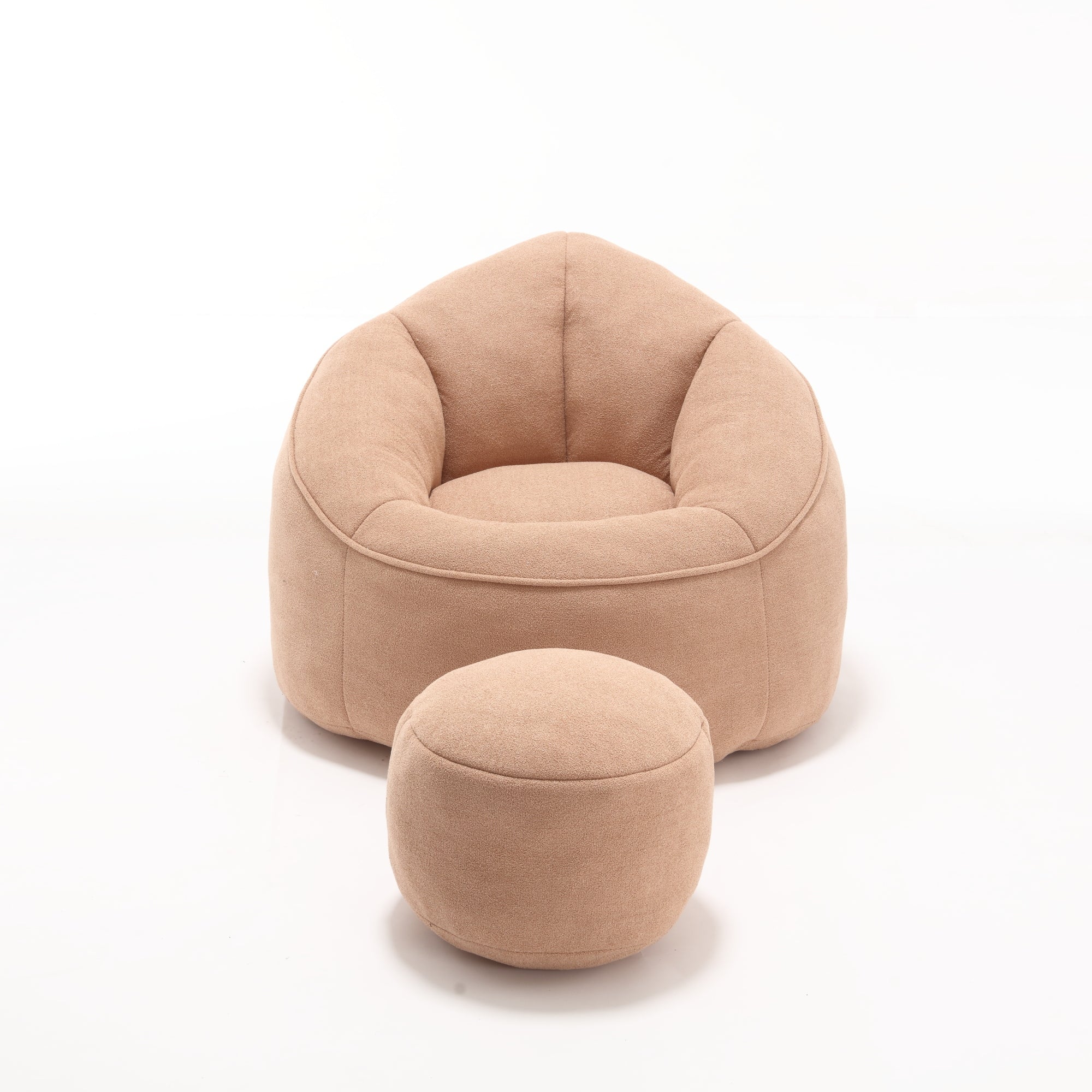 Bean Bag Sofa Chair with High-Pressure Foam and Footrest